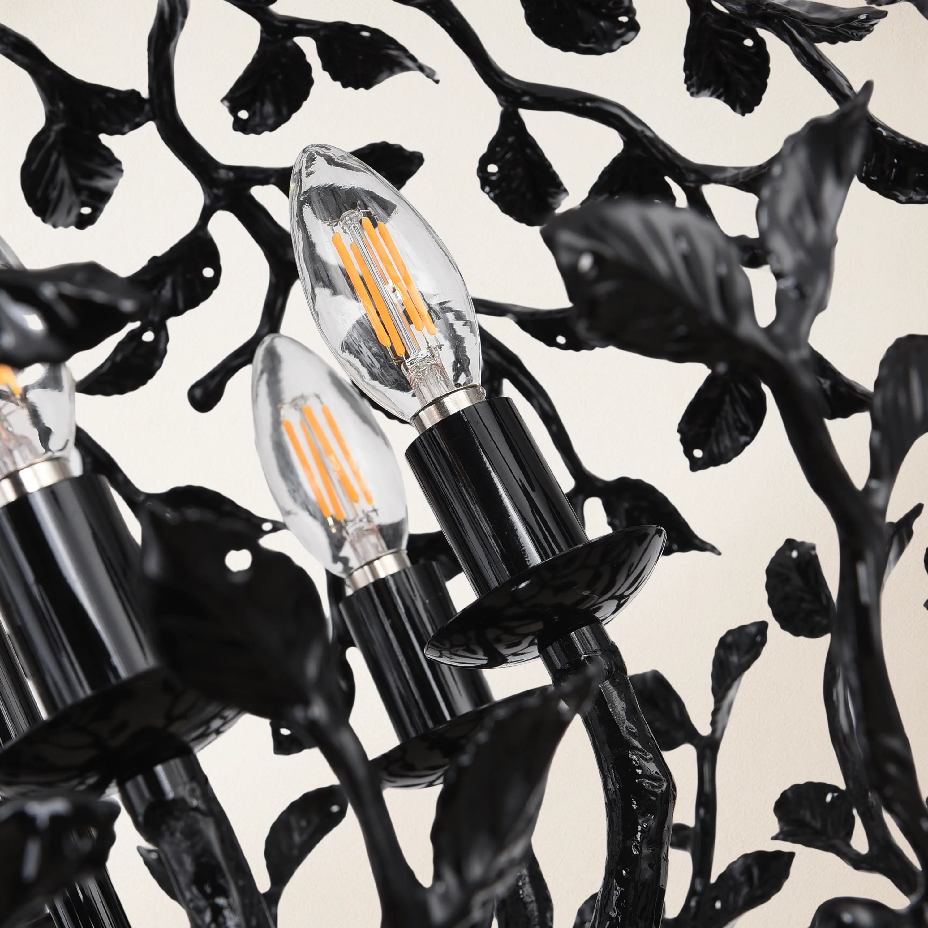 Elara Black Spherical Cage Chandelier 22"D