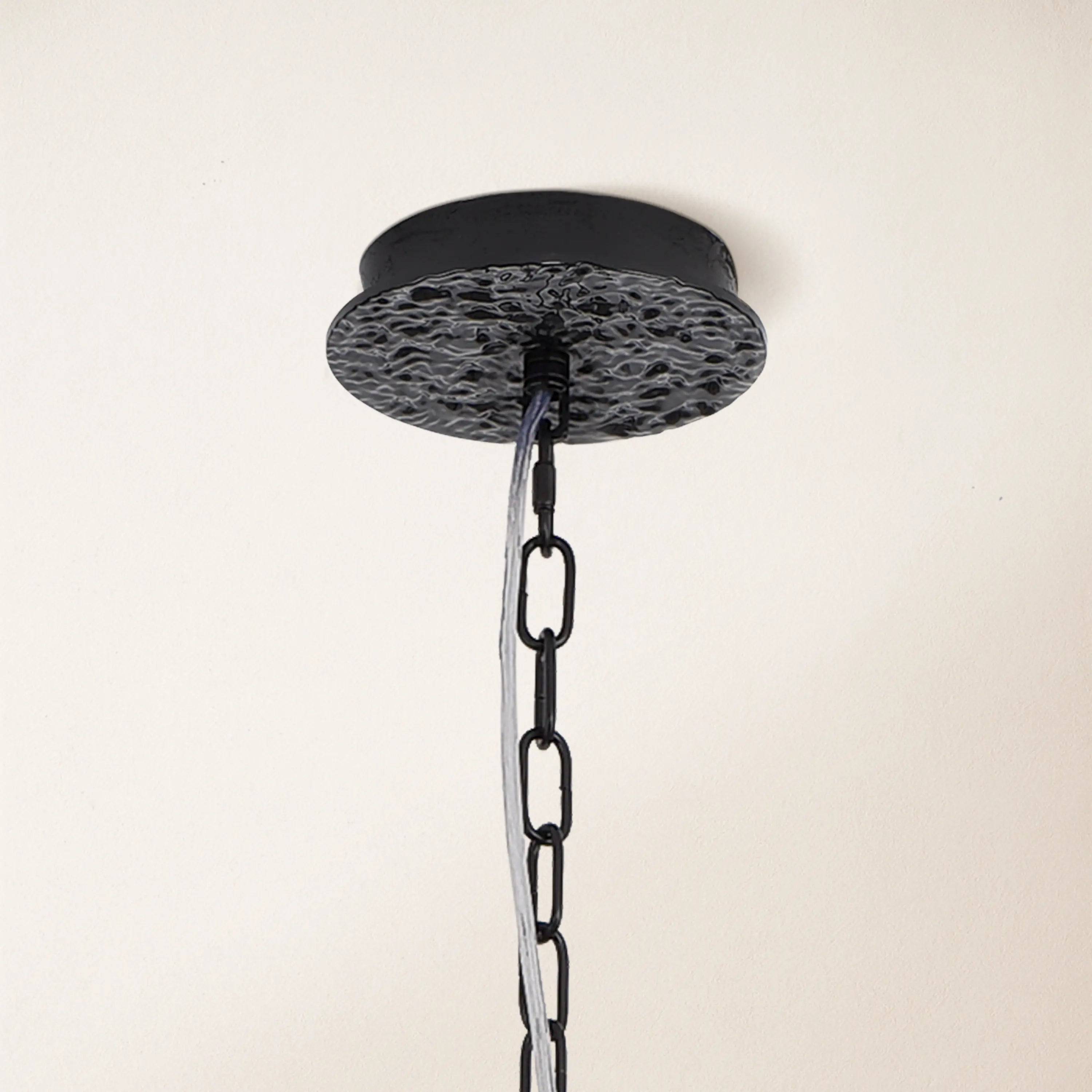 Elara Black Spherical Cage Chandelier 22"D