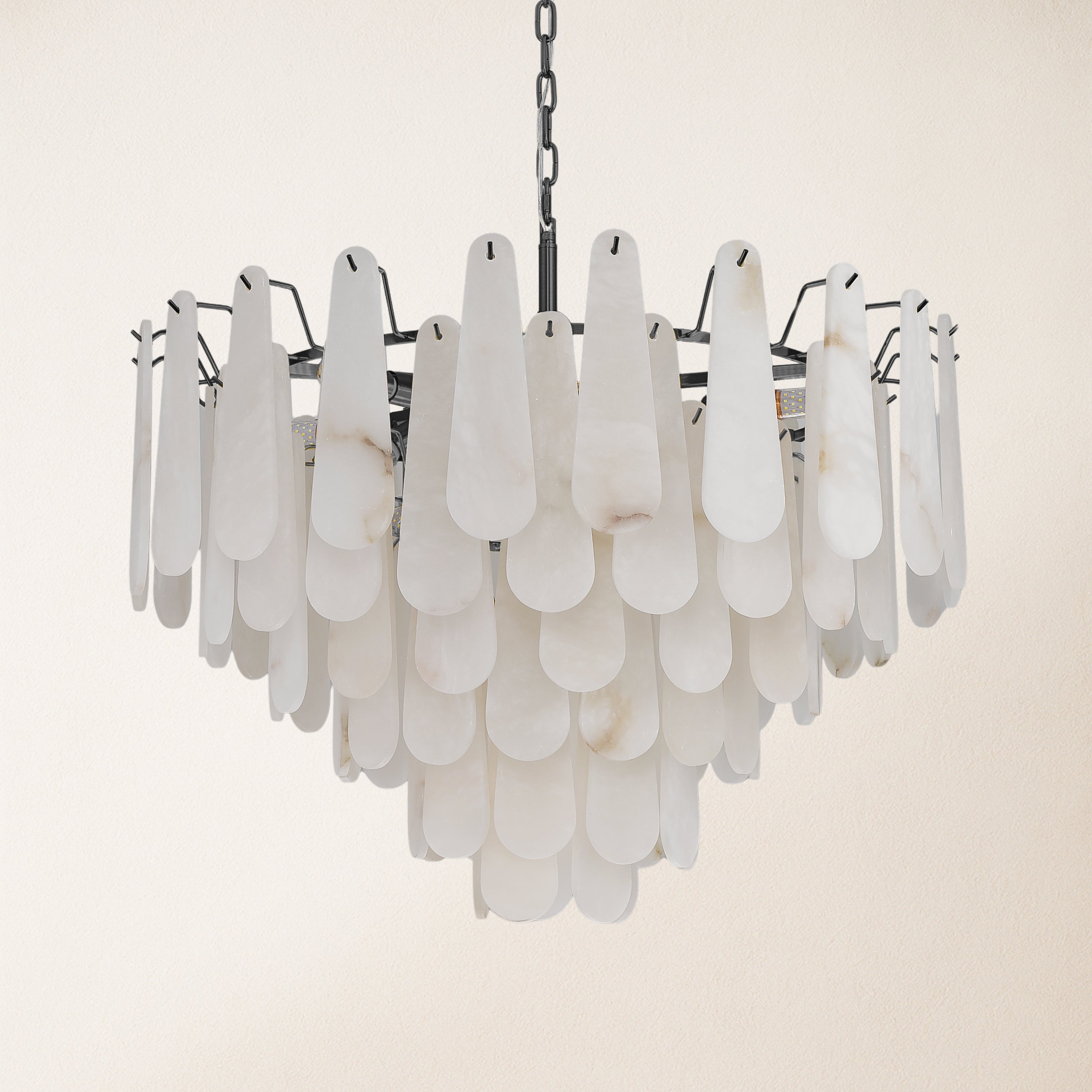 Caldera Alabaster Round Chandelier 32"