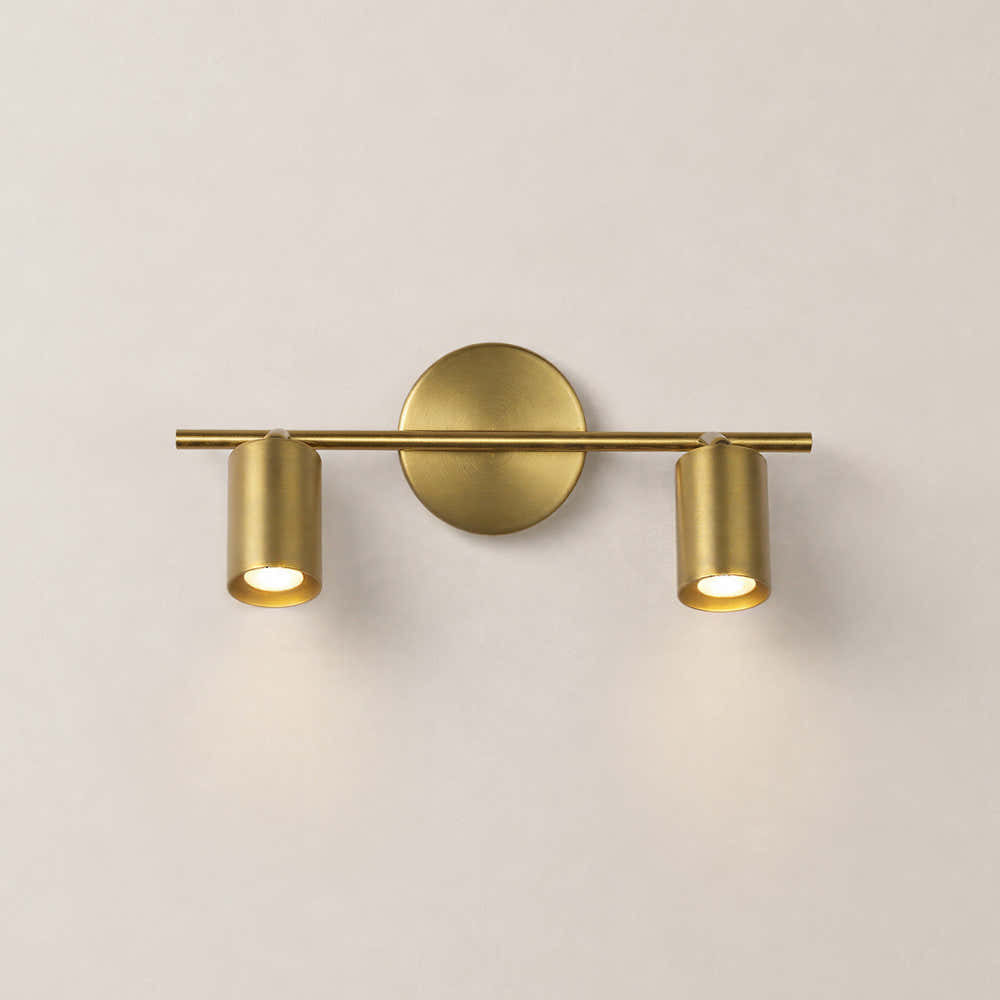 Erin Cylindrical 2-Light Wall Sconce #_First_# #Finish_Gold