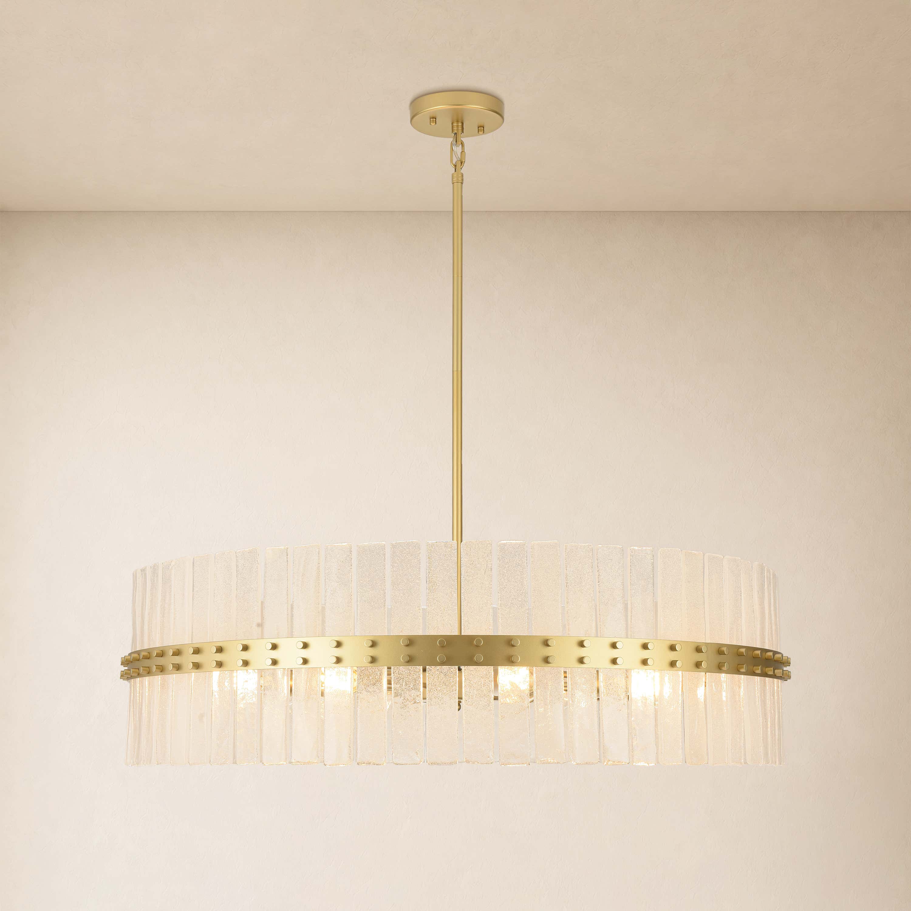 Mariselle Bubble Glass Round Chandelier 40"D