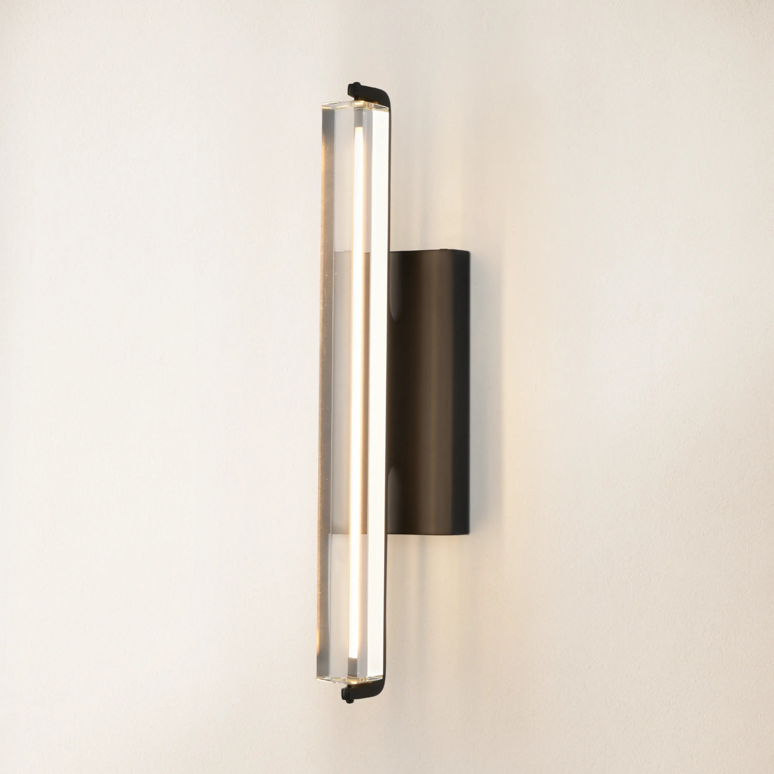 Clara Glow Crystal Single Wall Sconce 19"#Finish_Black