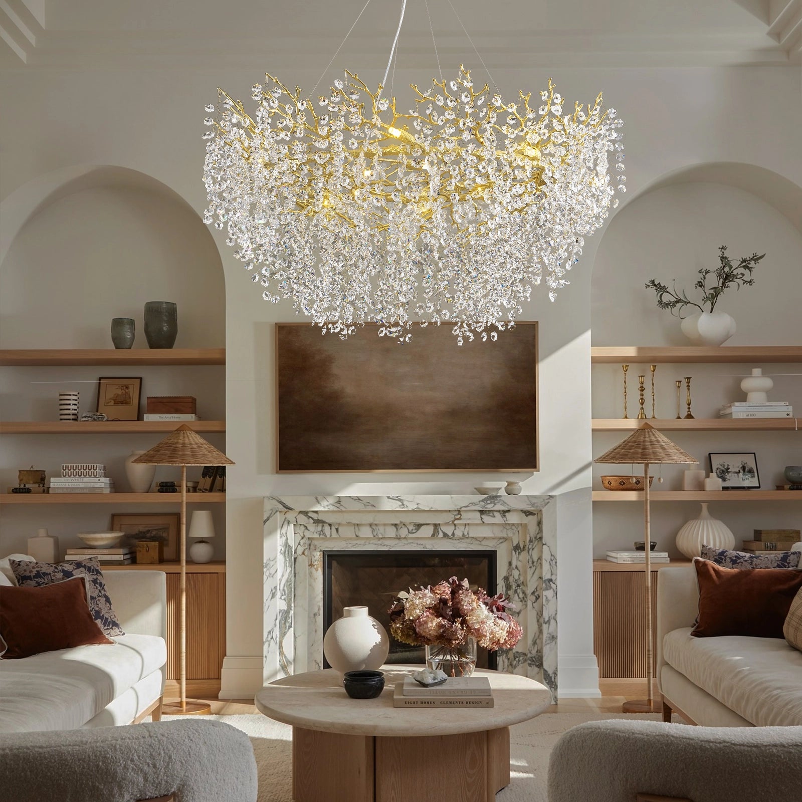 Lustre Branches Round Chandelier 48"