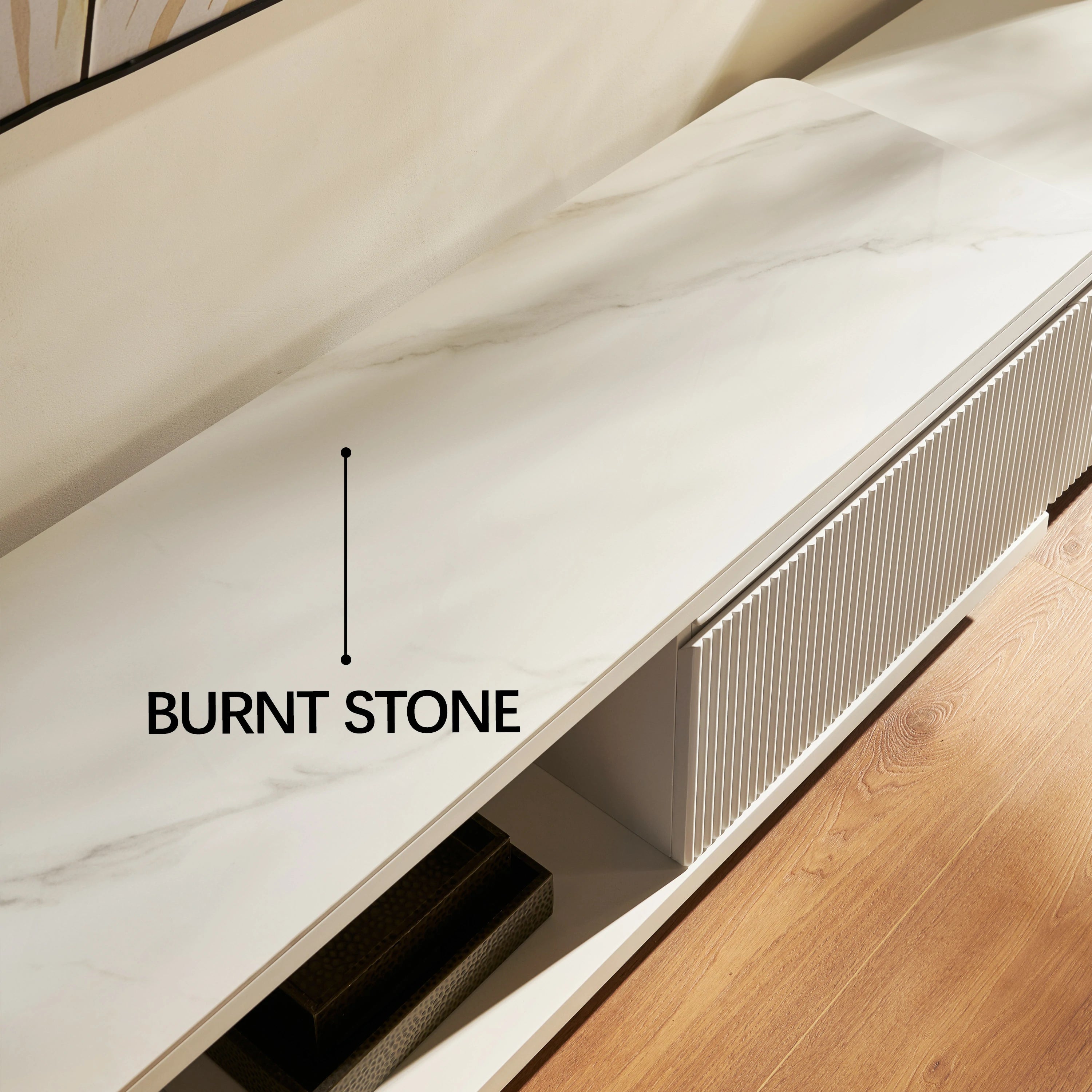 Celia Burnt Stone Media Console 71"