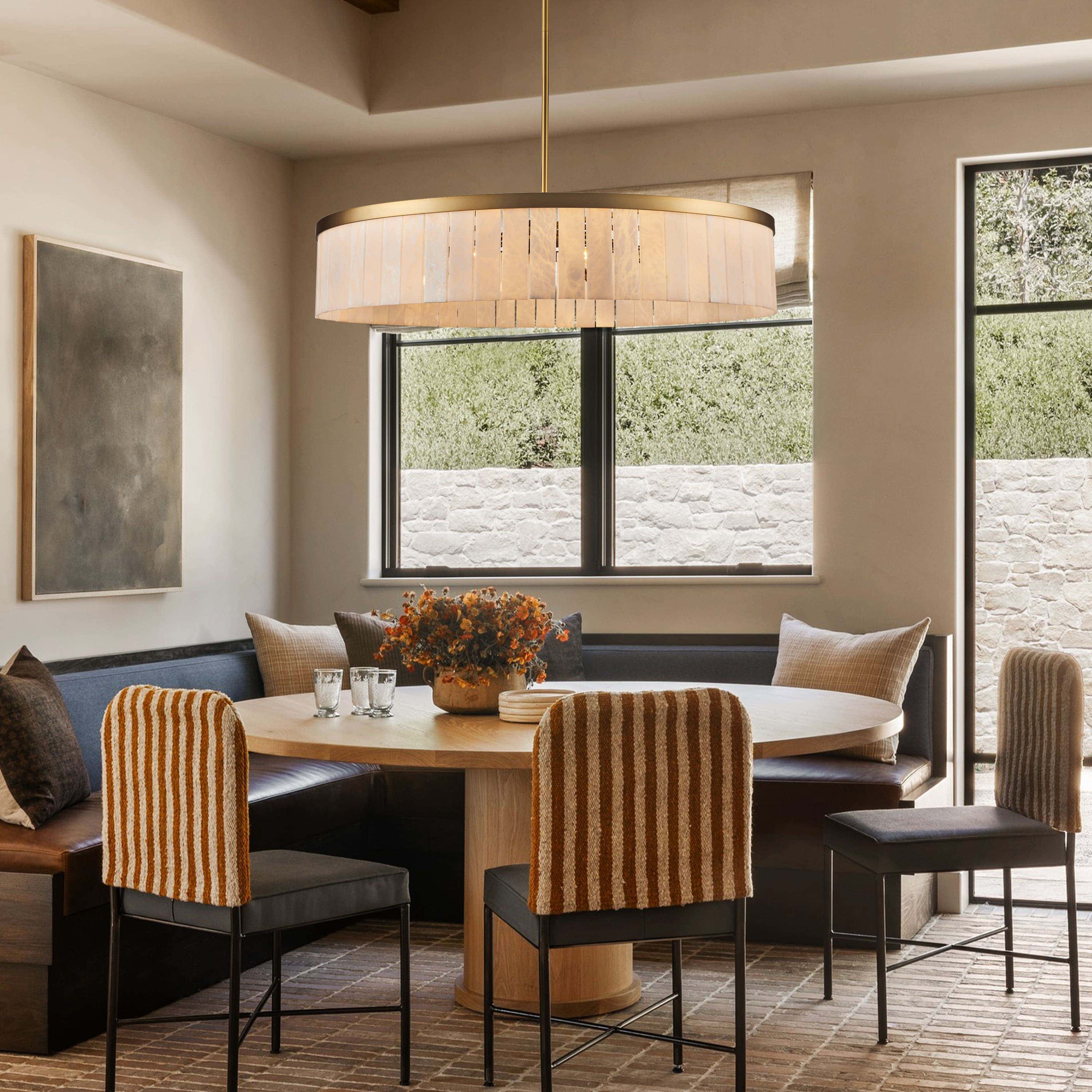 Solmare Alabaster Round Chandelier 41.3"D