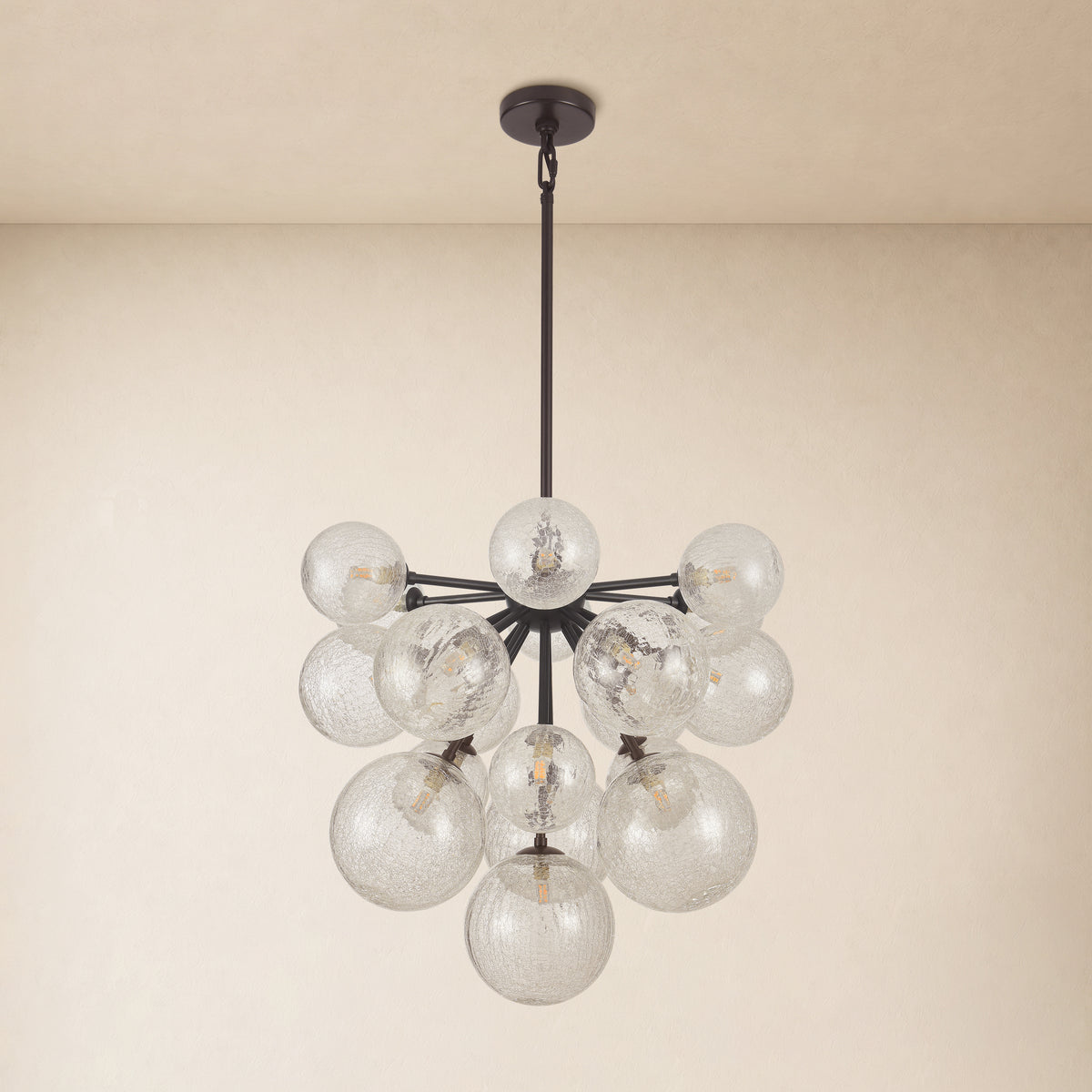 Elowen Glass Globe Cluster Chandelier 24"D
