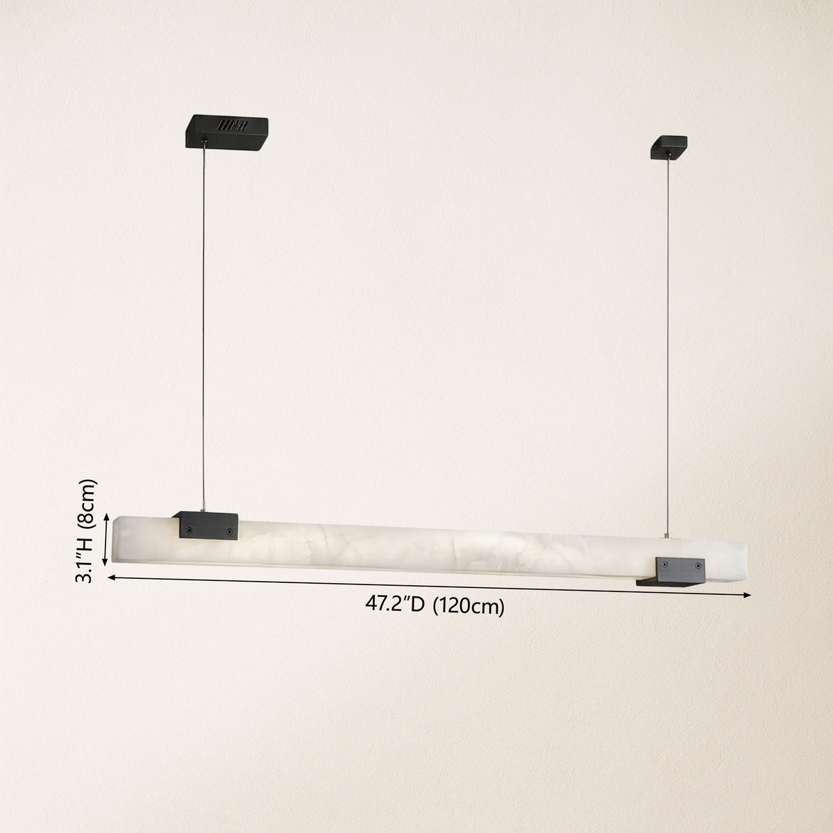 Caliora Alabaster Linear Chandelier