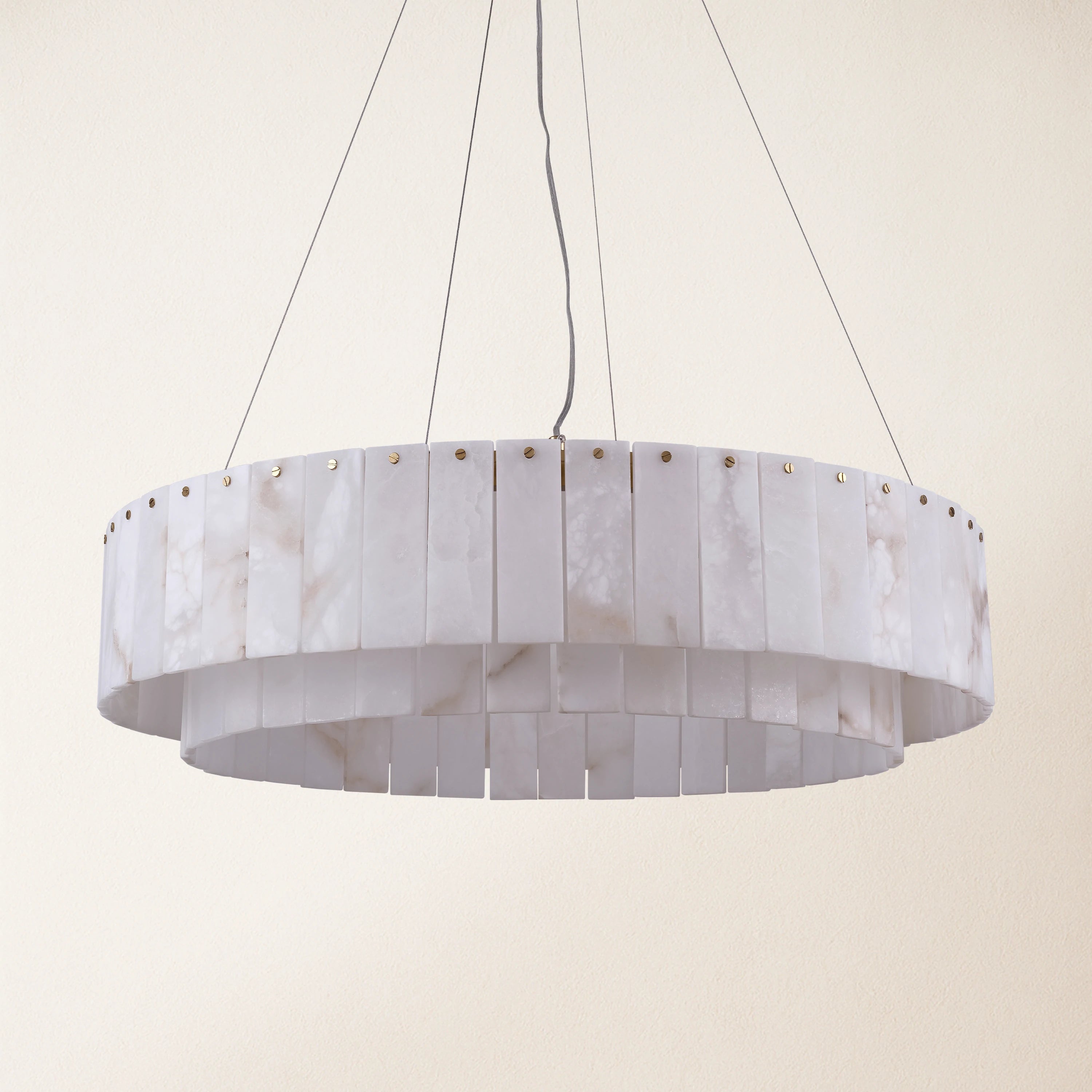 Sawyer Alabaster Round Chandelier 31.5"