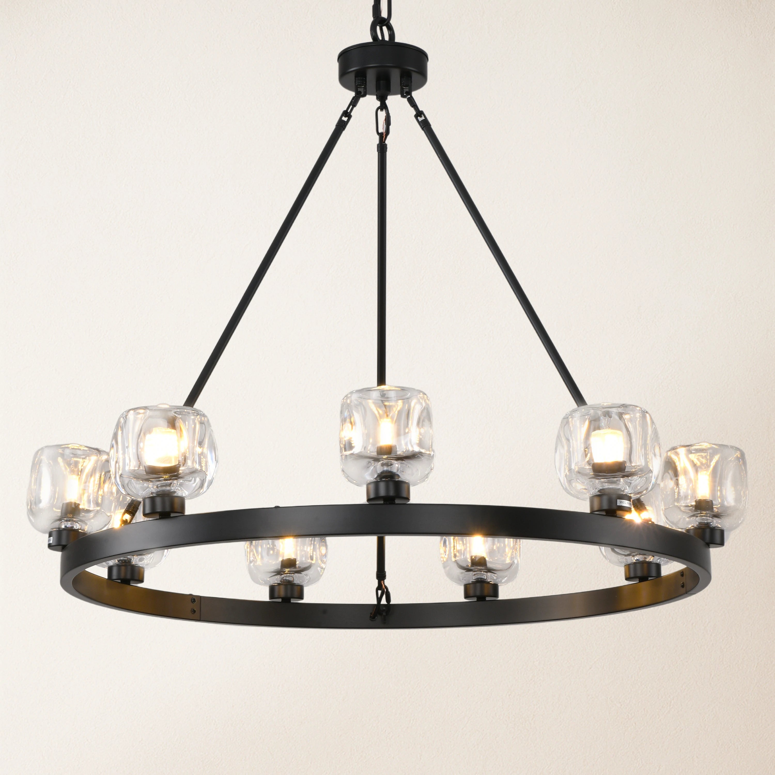 Vellum Round Chandelier 36"D