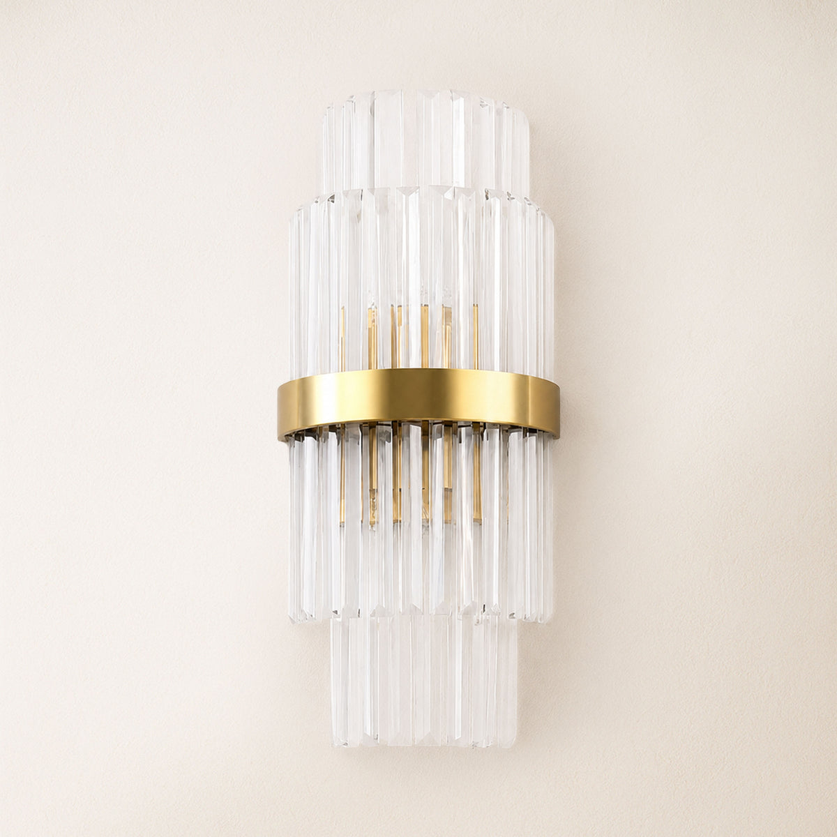 Oryana Crystal Icicle 2-Tier Wall Sconce 7.9"