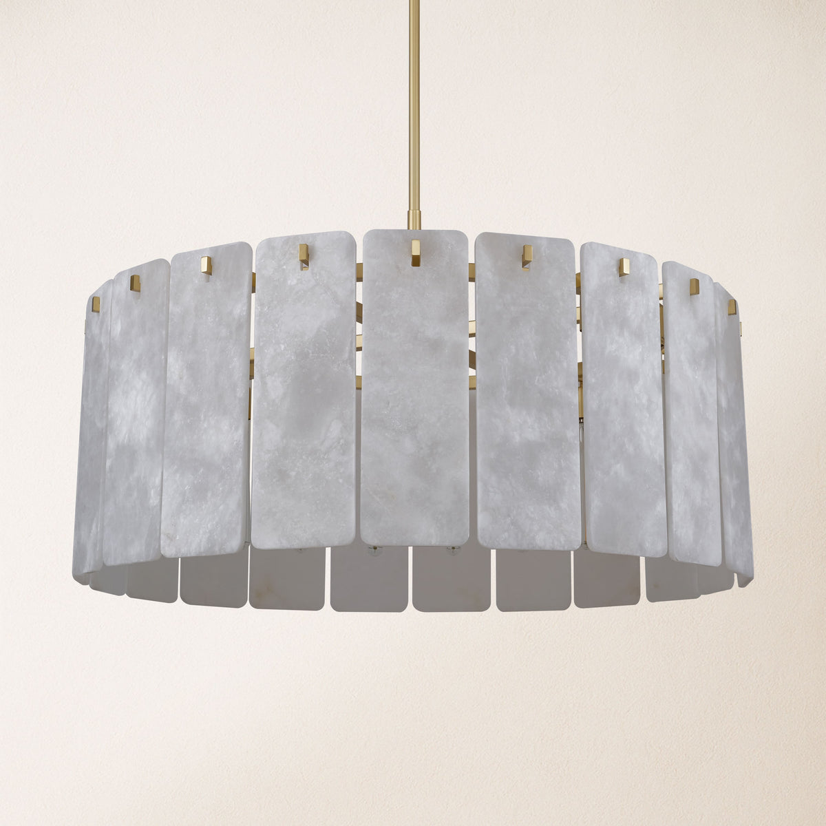 Lunara Alabaster Round Chandelier 36"W