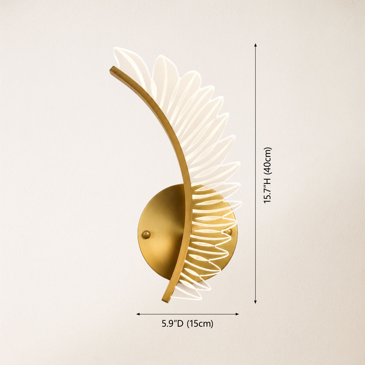 Pennata Acrylic Wing Wall Sconce