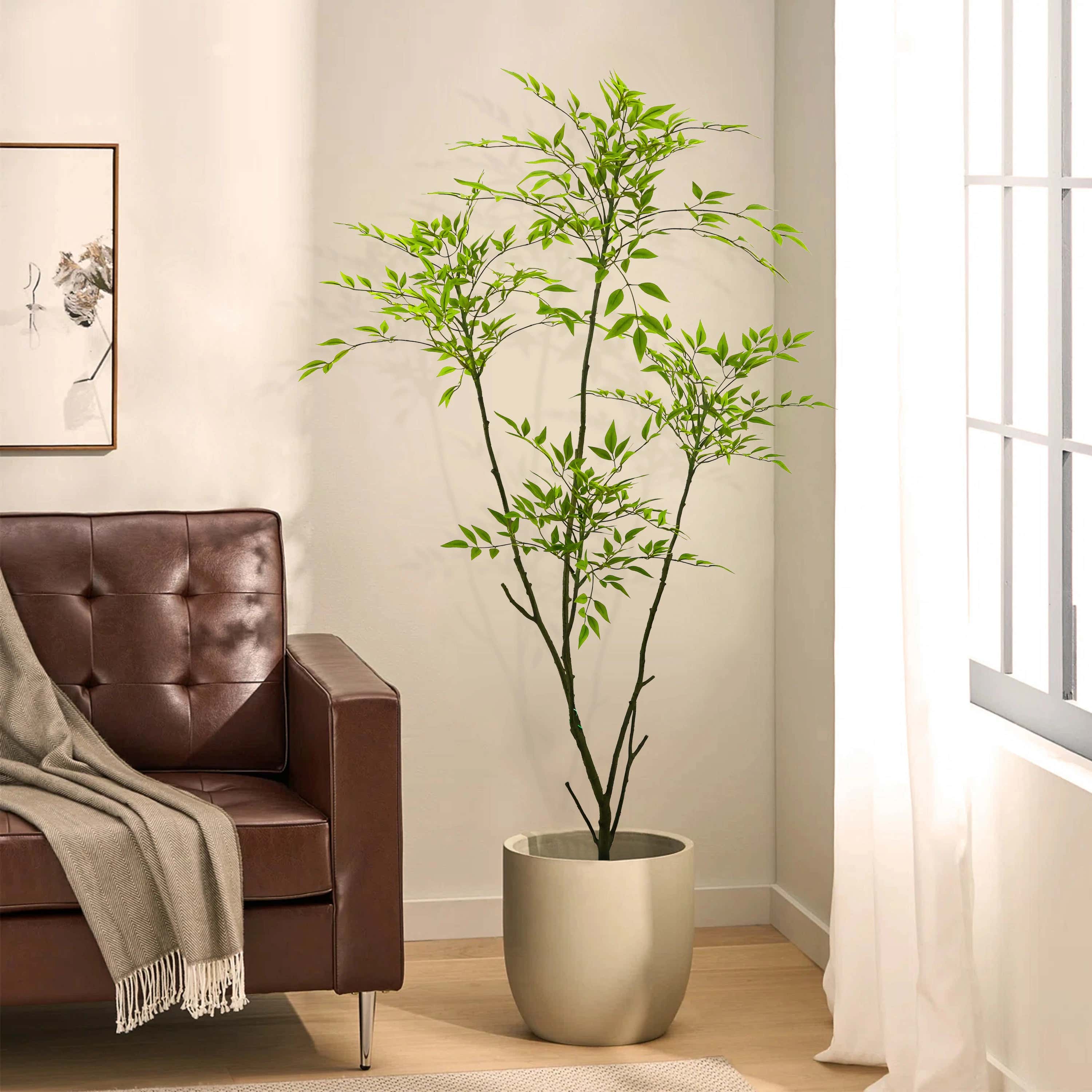 Faux Nandina Tree 60"H