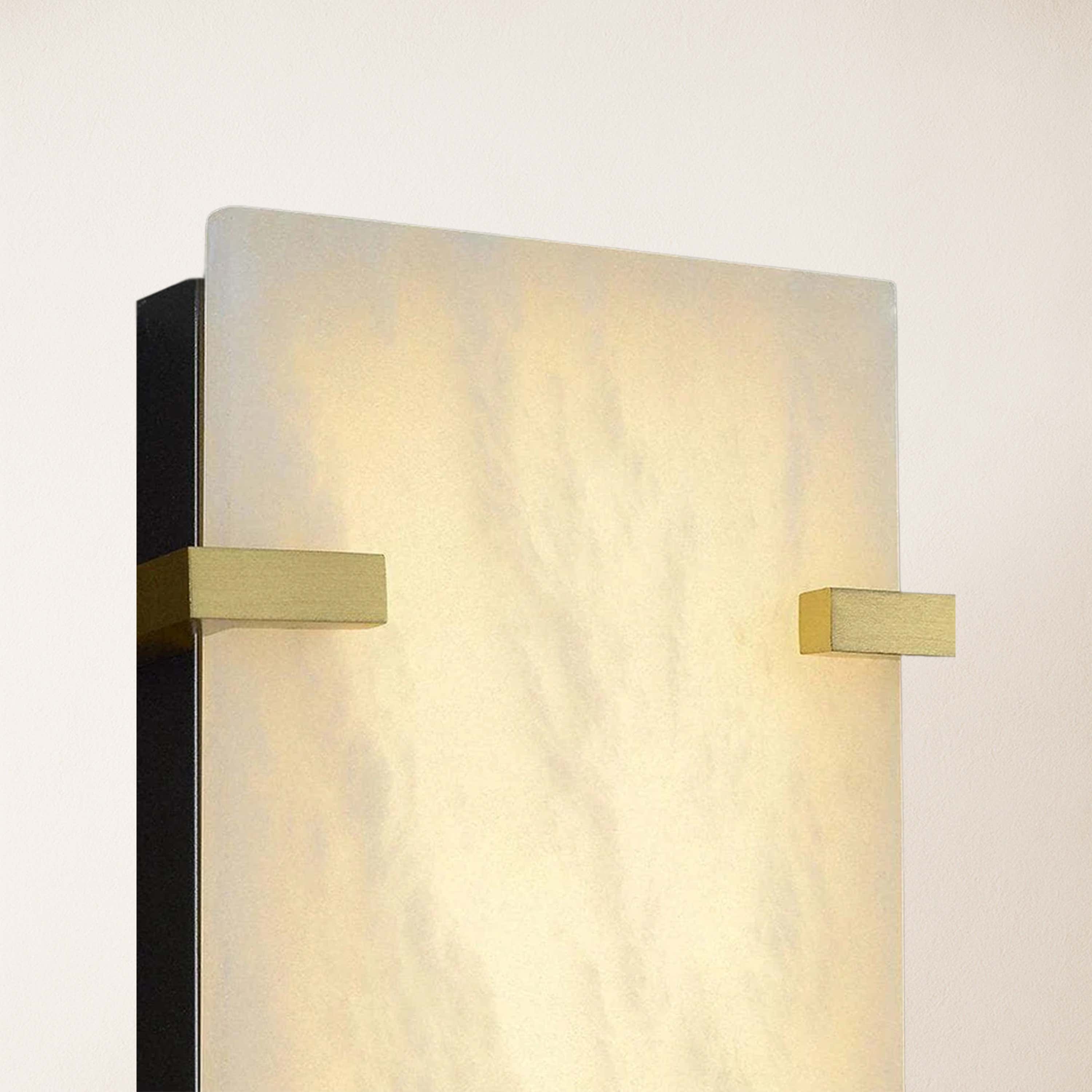 Janina Stable Alabaster Personality Wall Sconce 21.5"H