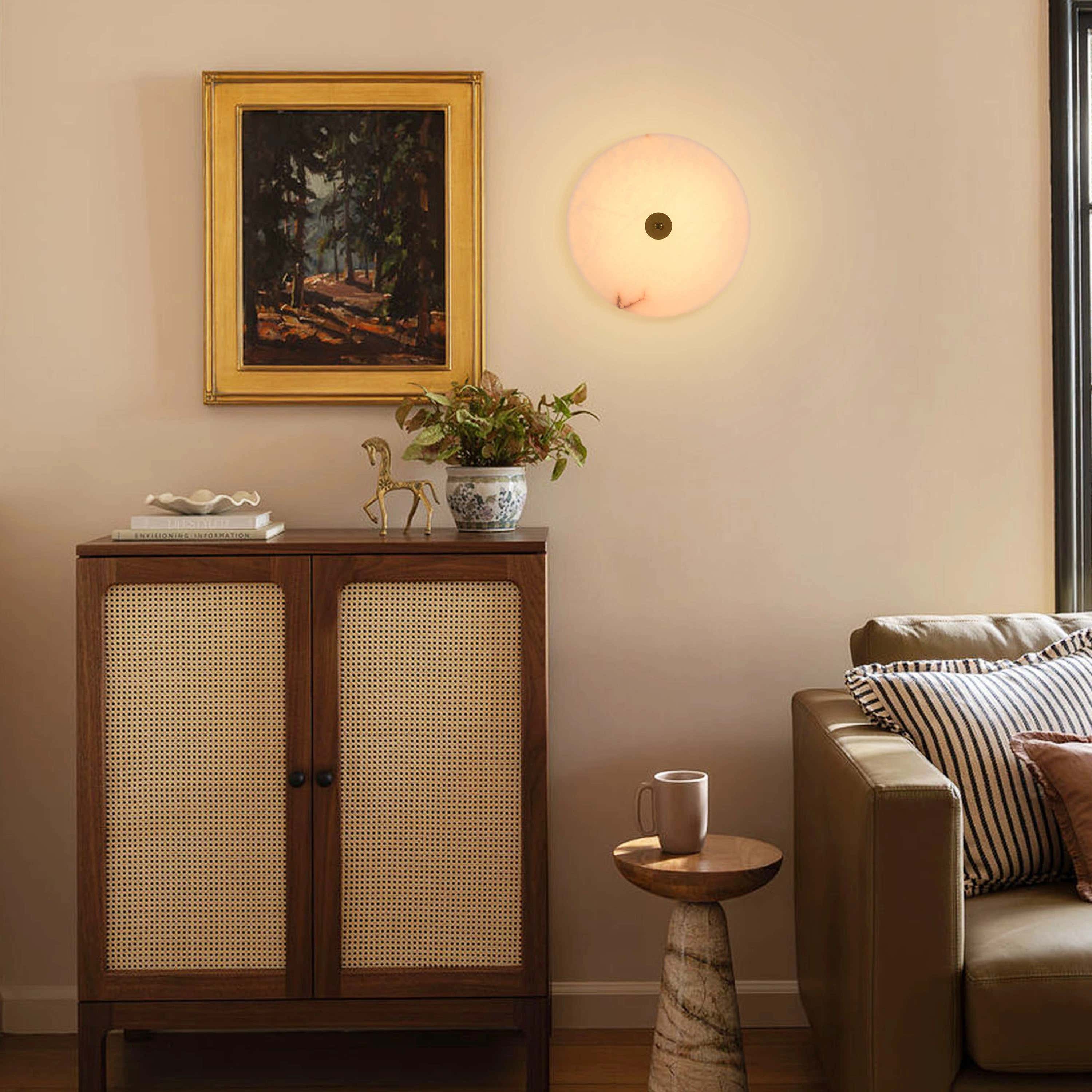 Cora Alabaster Ceiling Light 11.8"D