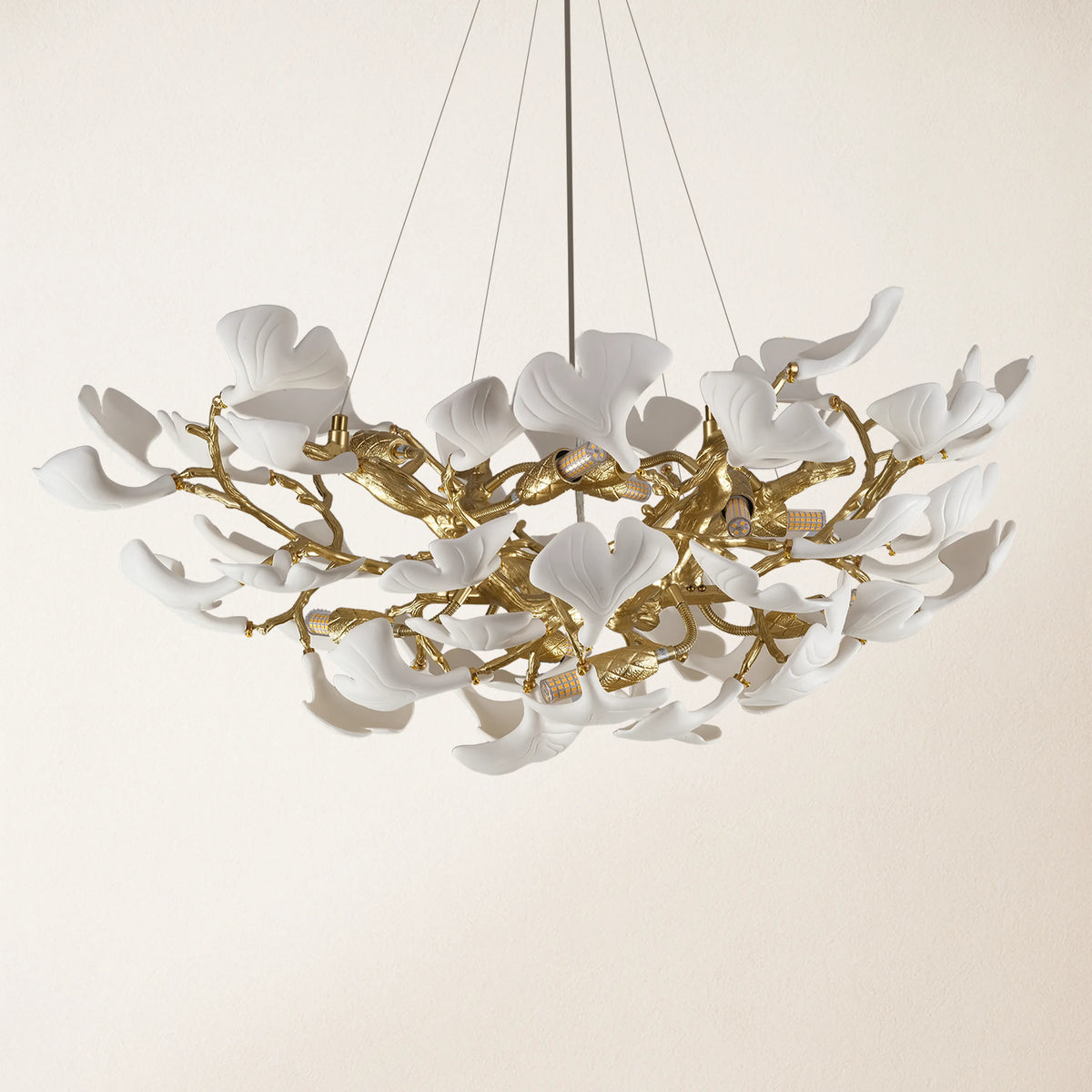Twilight Branches Ceramic Glow Round Chandelier 32"D