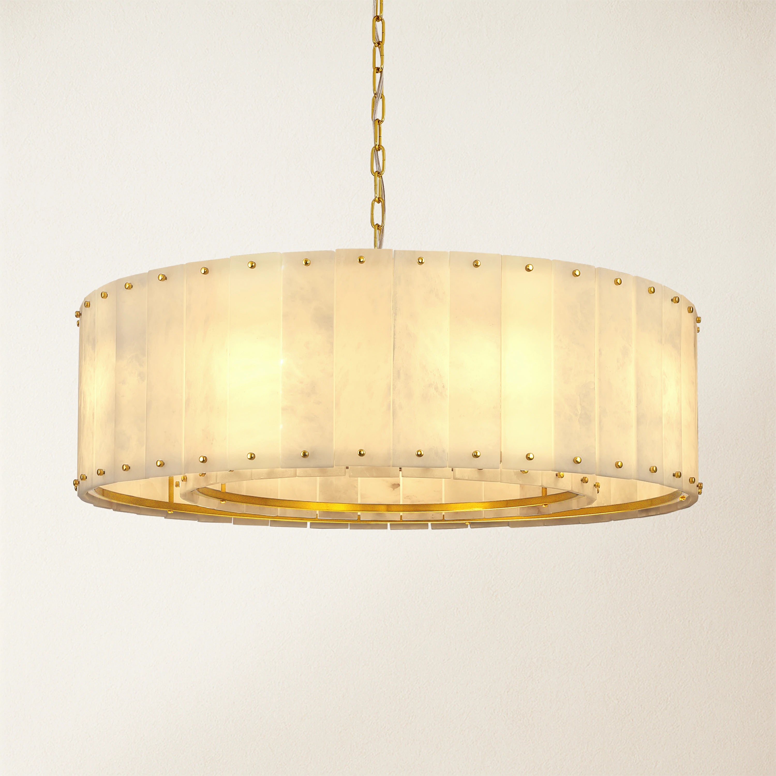 Nivislight Alabaster Round Chandelier 32"