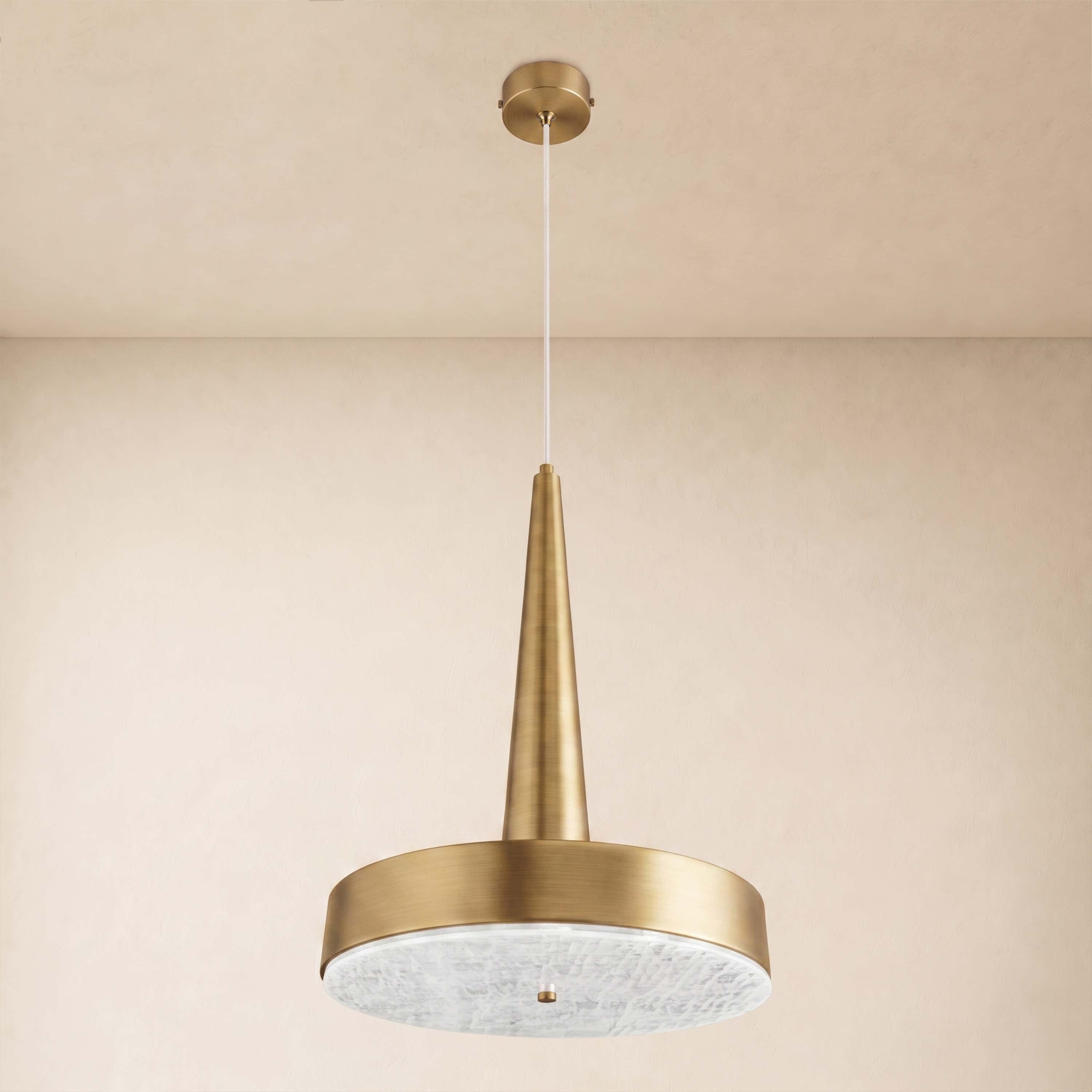 Pietra Lume White Marble Cone Pendant 14"D