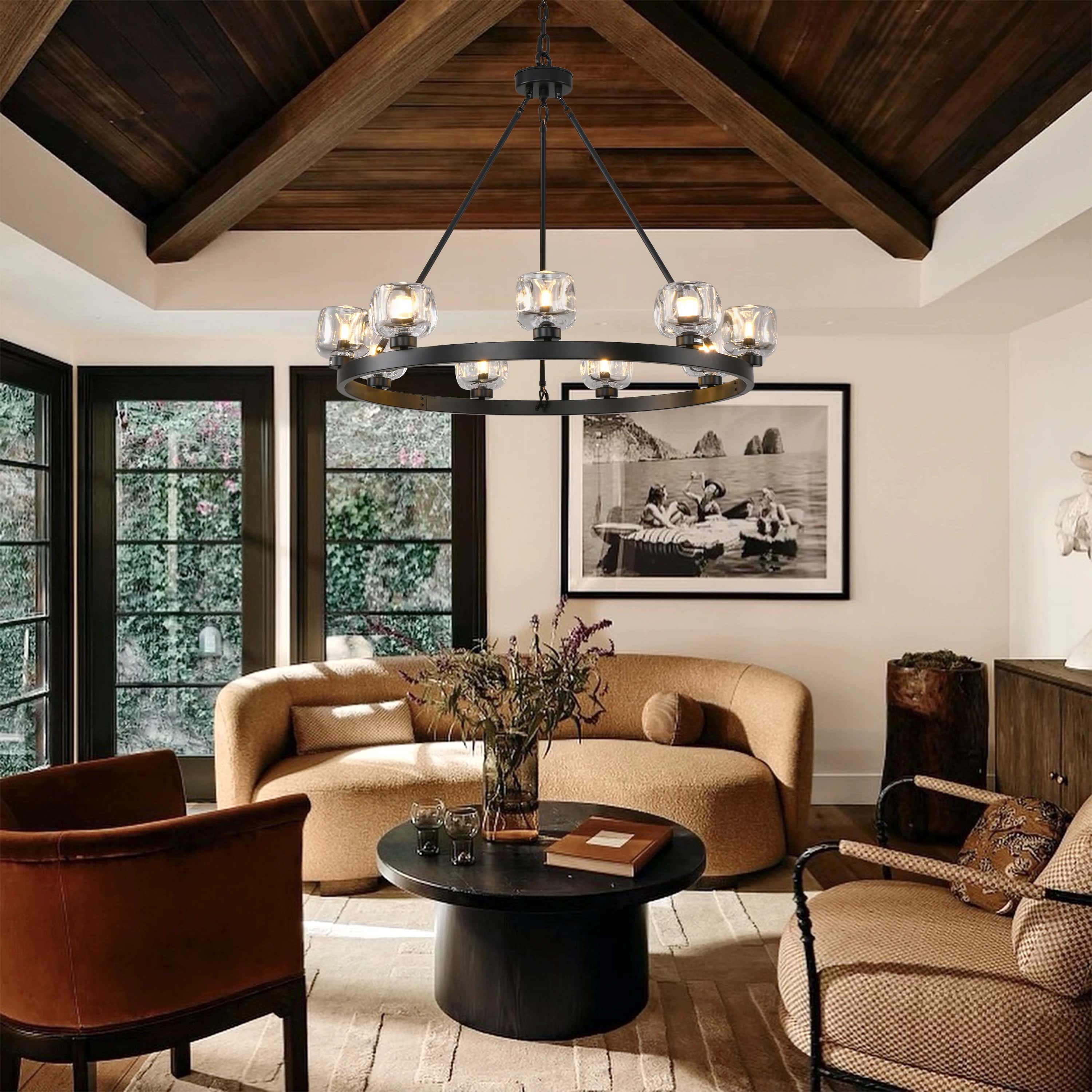 Vellum Round Chandelier 36"D