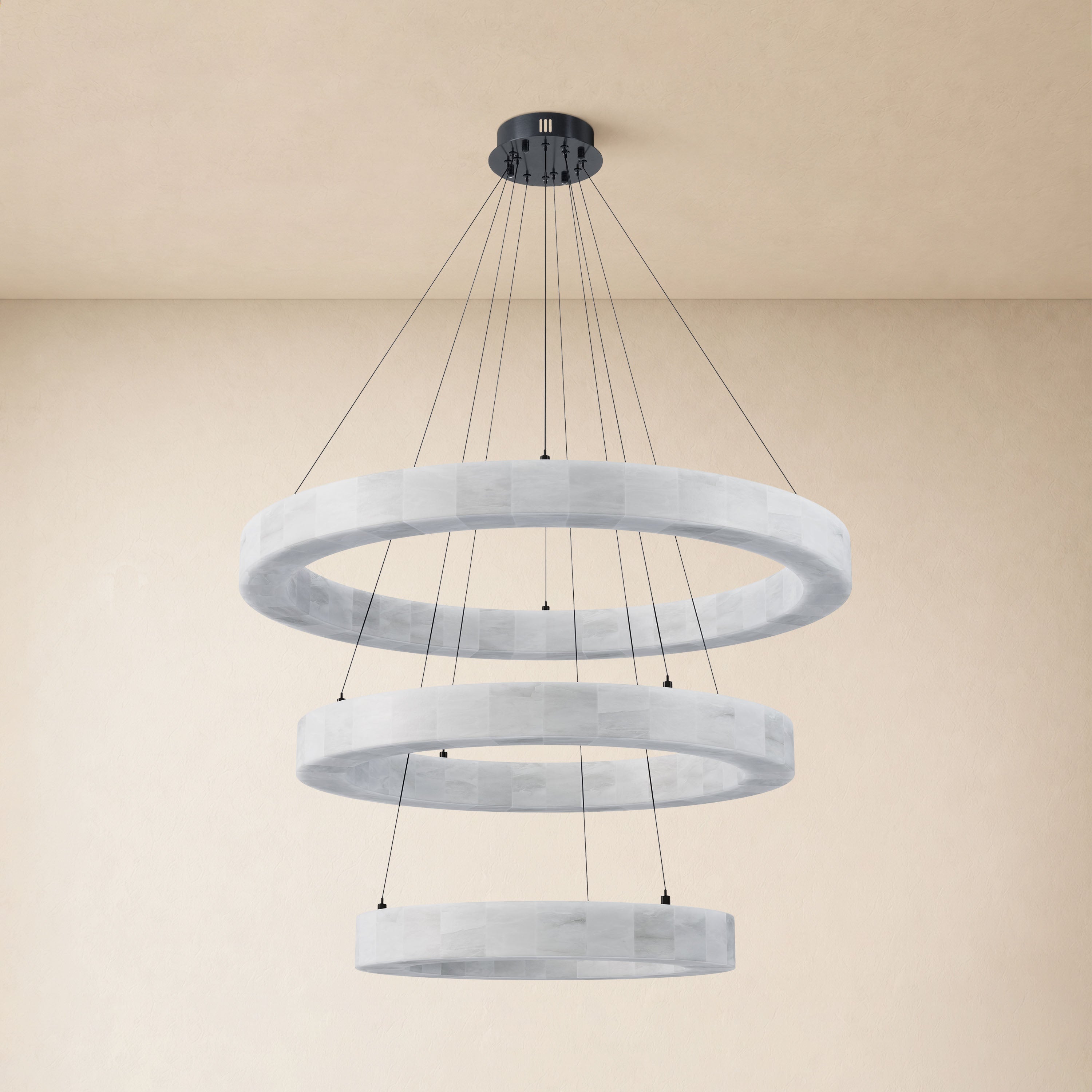 Soluna Alabaster 3 Tiered Custom Round Chandelier