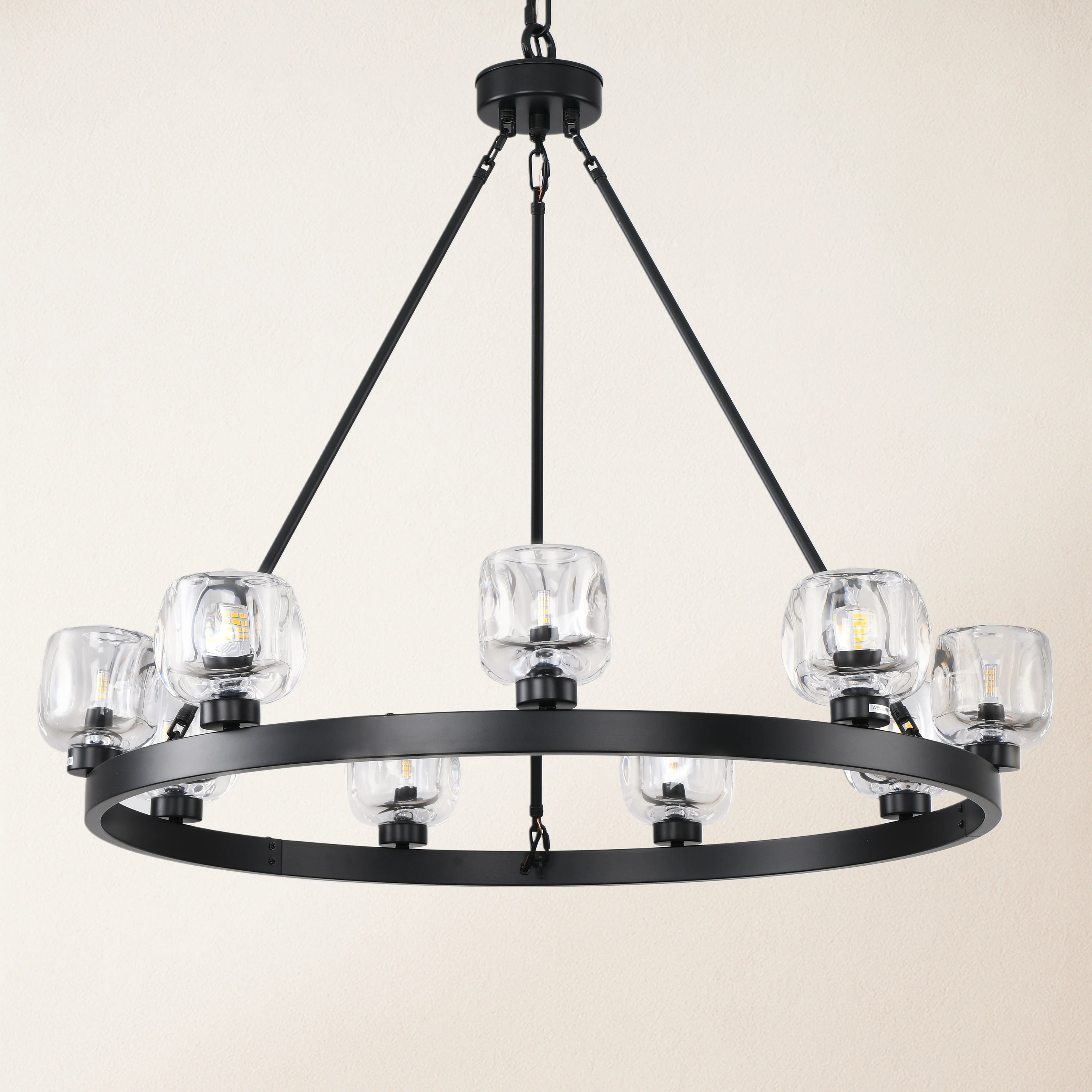 Vellum Round Chandelier 36"D