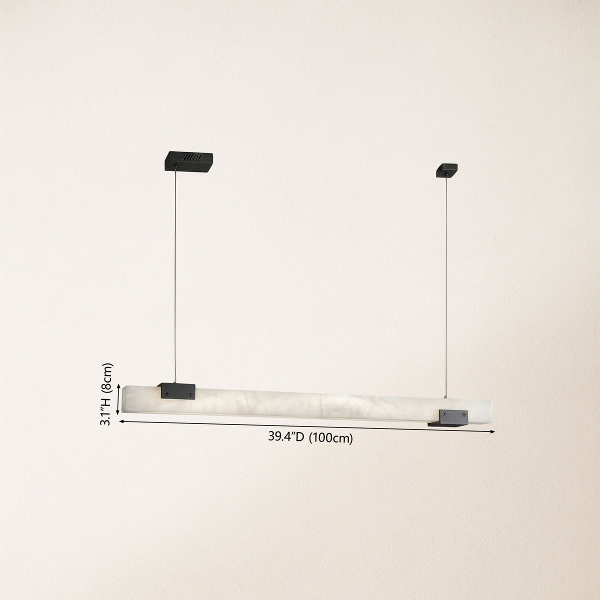 Caliora Alabaster Linear Chandelier