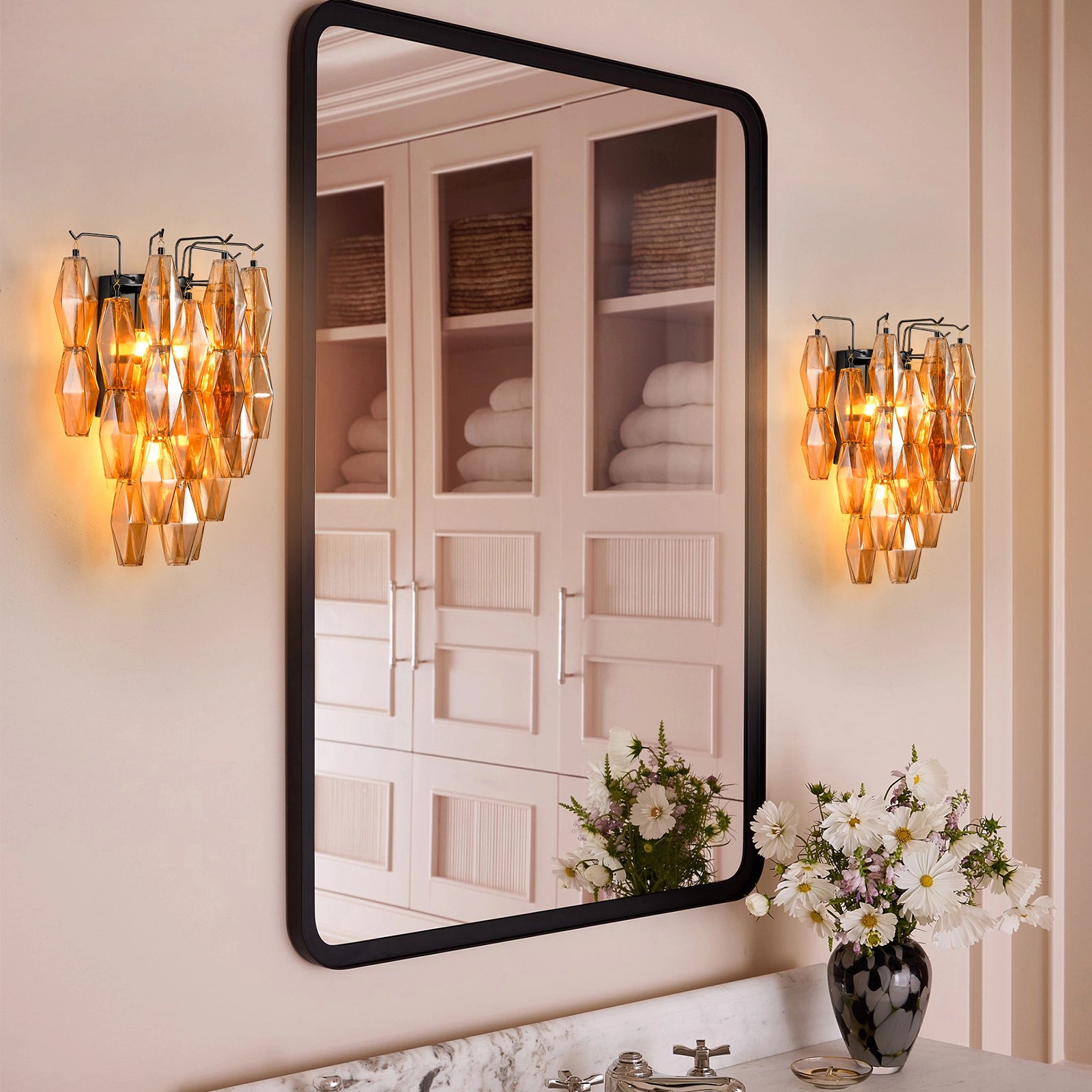 Celestial Drop Glass Wall Sconce 19.6"H
