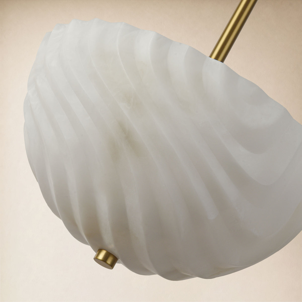 Nyrelle Resin Fluted Bowl Pendant Light 11.8"D