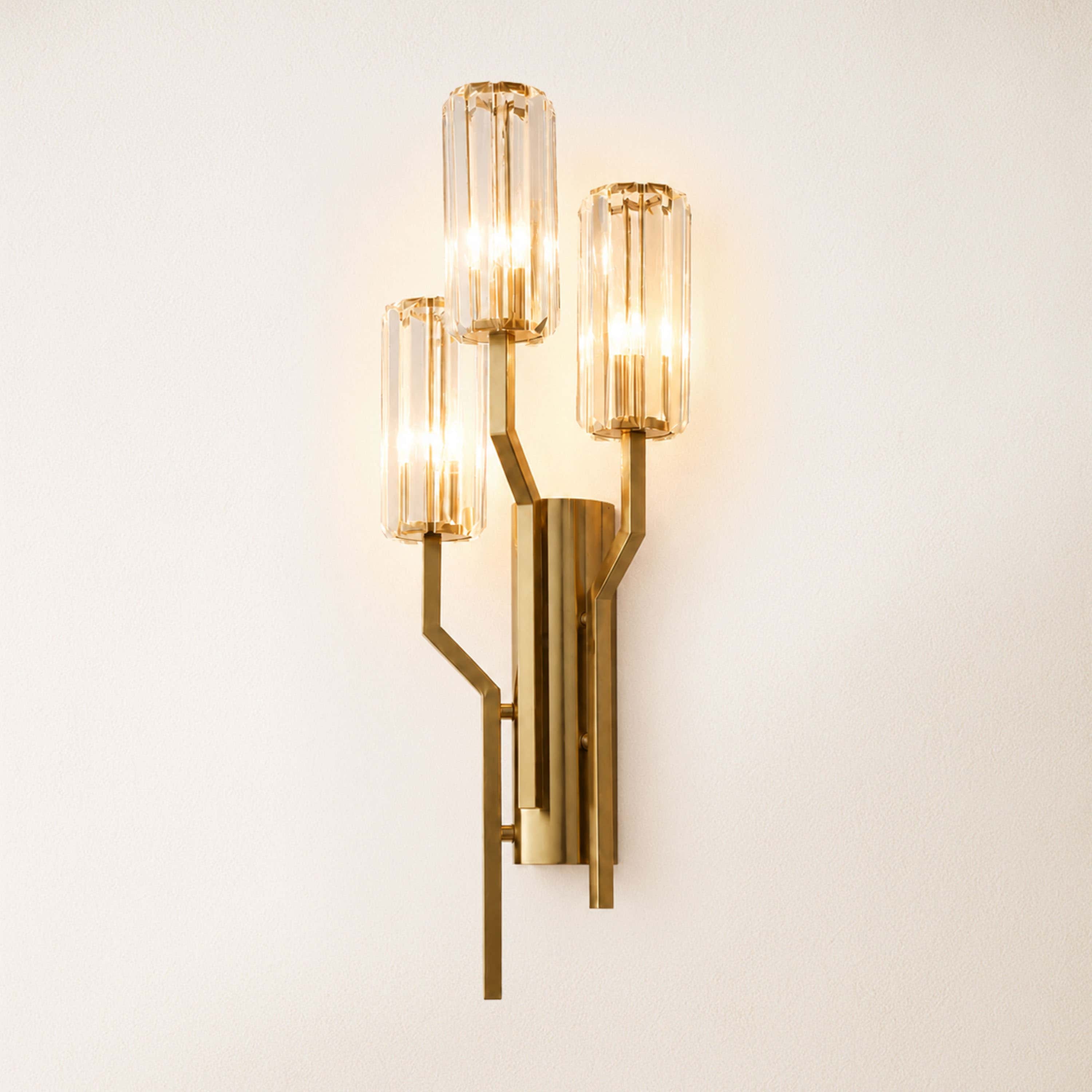 Zylia Crystal Cascading Wall Sconce