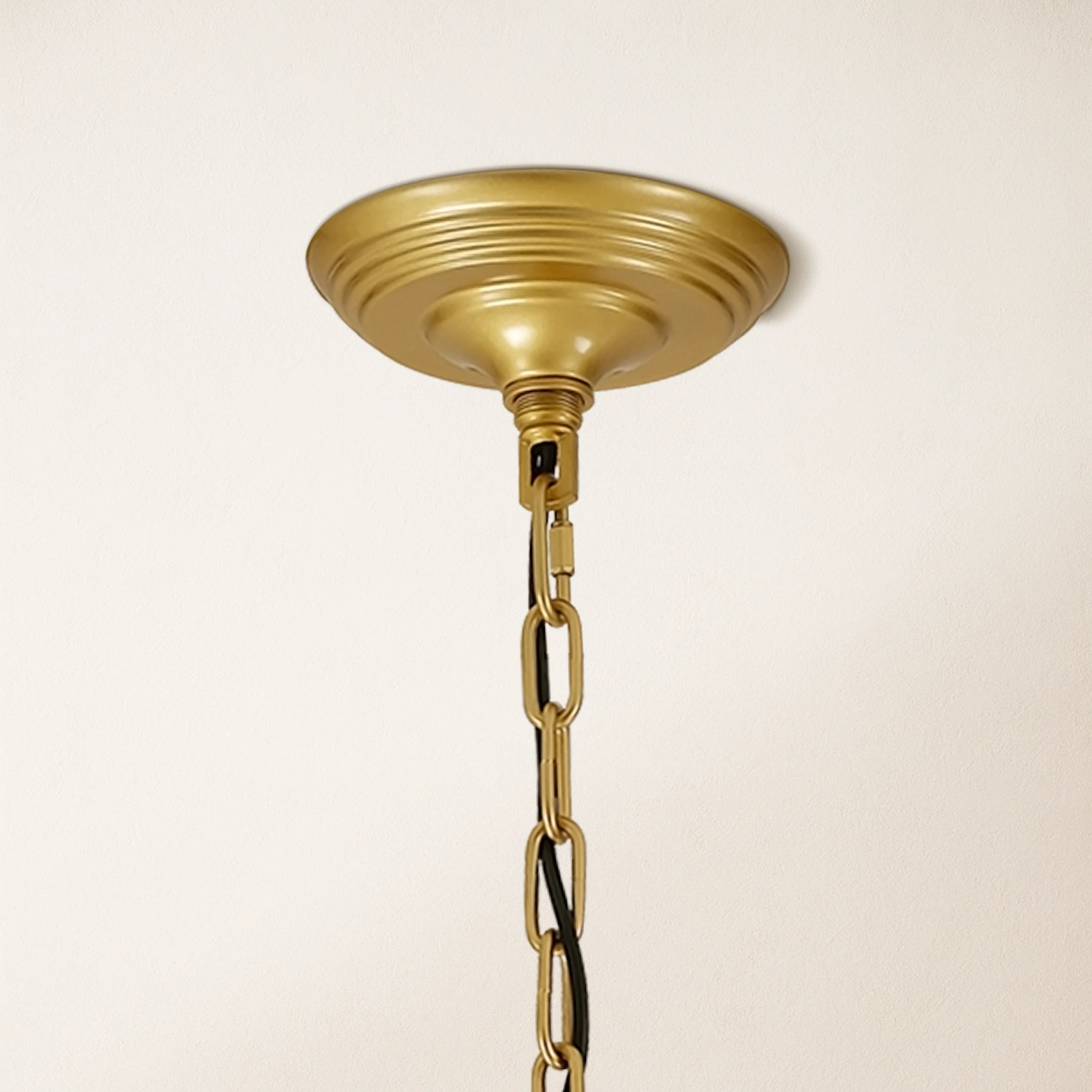 Wagon Wheel Candle Round Chandelier 64"