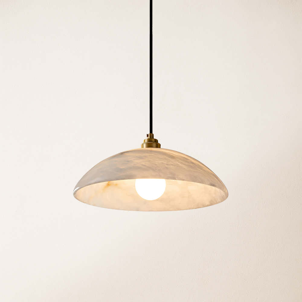 Dadaly Alabaster Modern Small Art Pendant 20"D