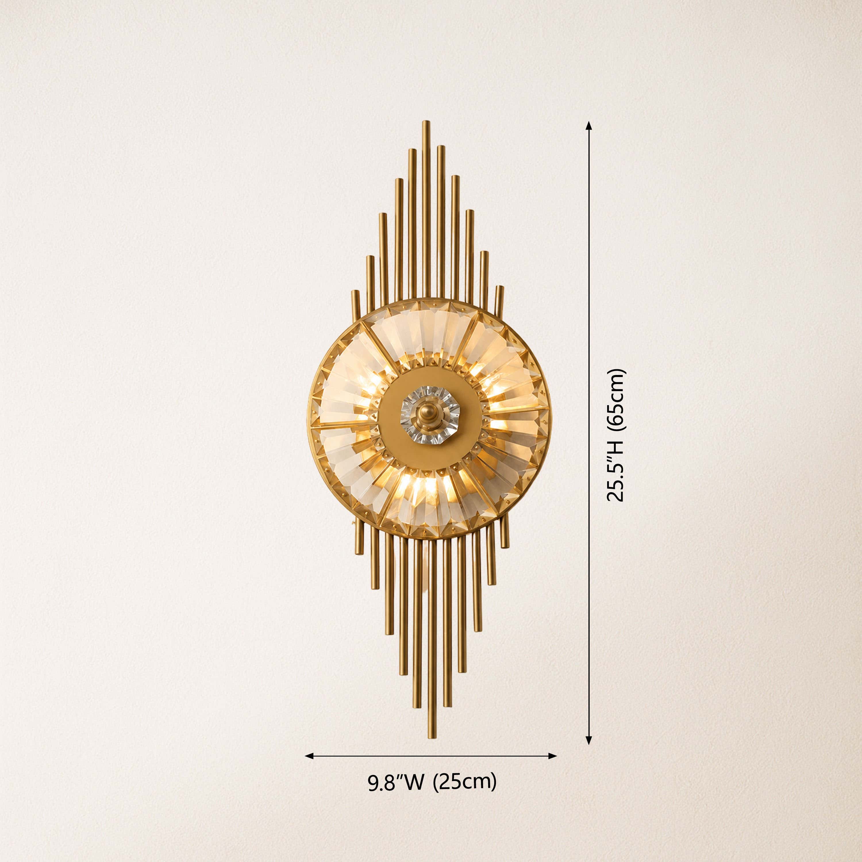 Axionna Crystal Gear Wall Sconce