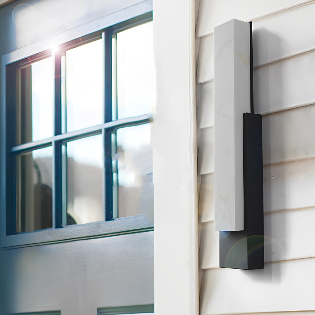 Obsidian Imitation Marble Shade Outdoor Wall Light