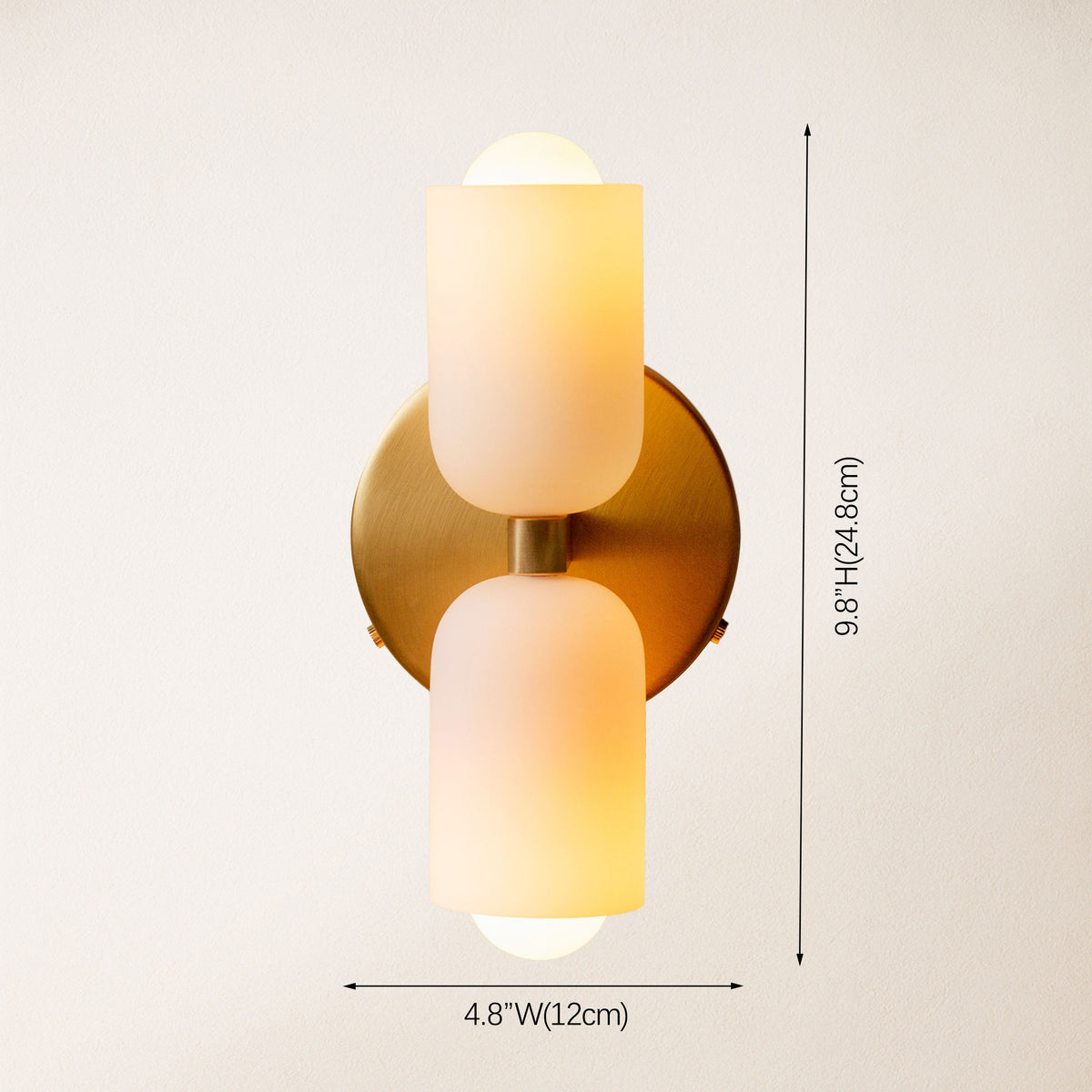 Caleb Glass Wall Sconce 9"H