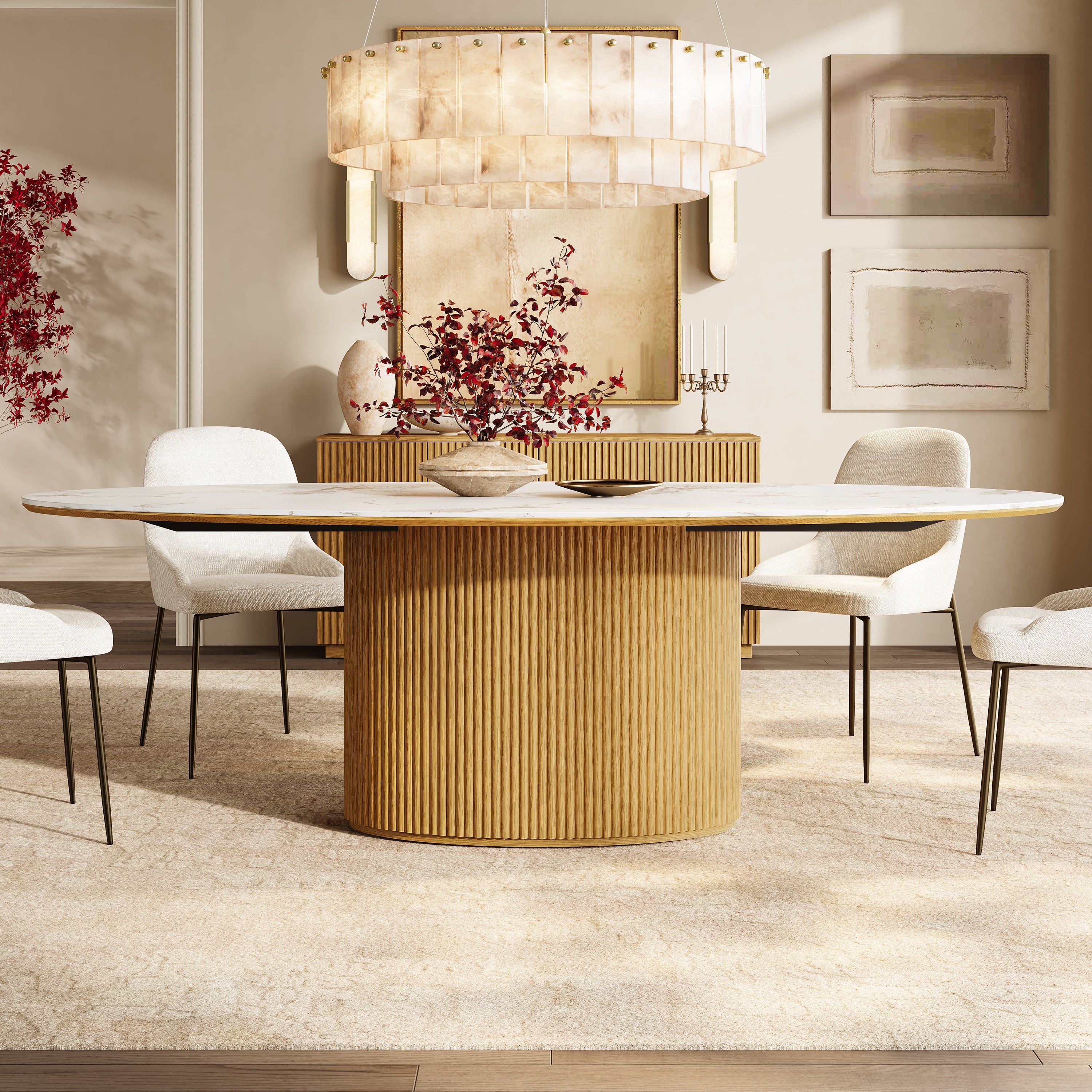 Marley Sintered Stone Dining Table 84"