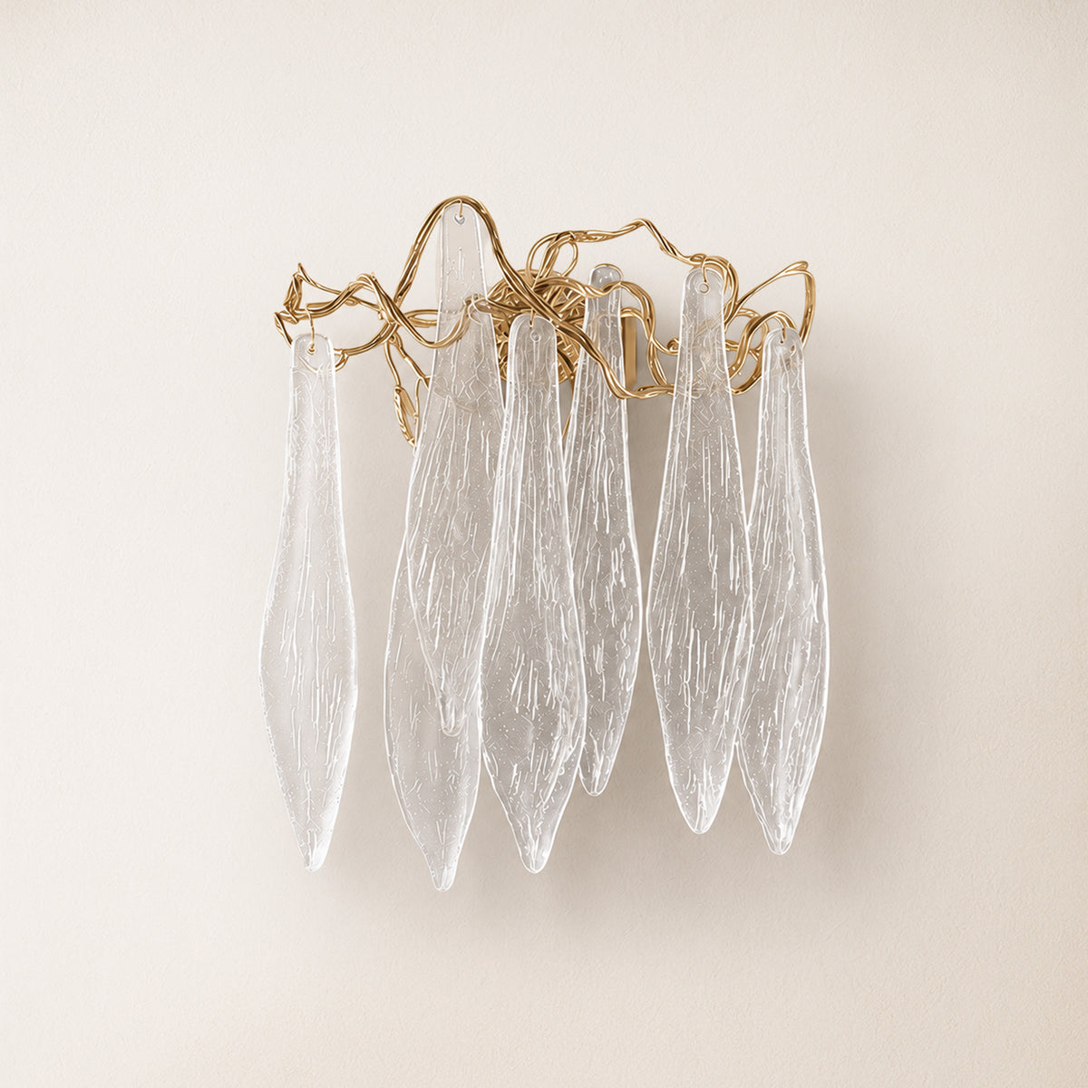 Cascadia Waterfall Crystal Wall Lamp