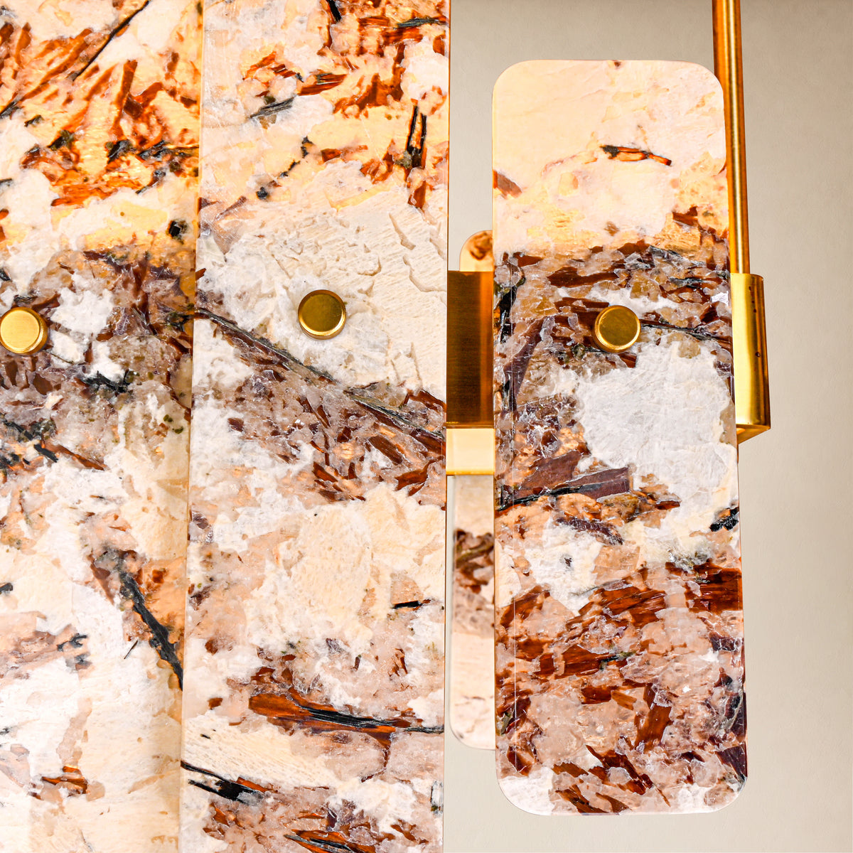 Pietra Amber Marble Panel Chandelier 27.5"W