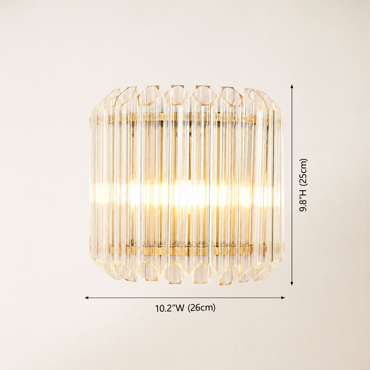 Virella Crystal Tube Wall Sconce