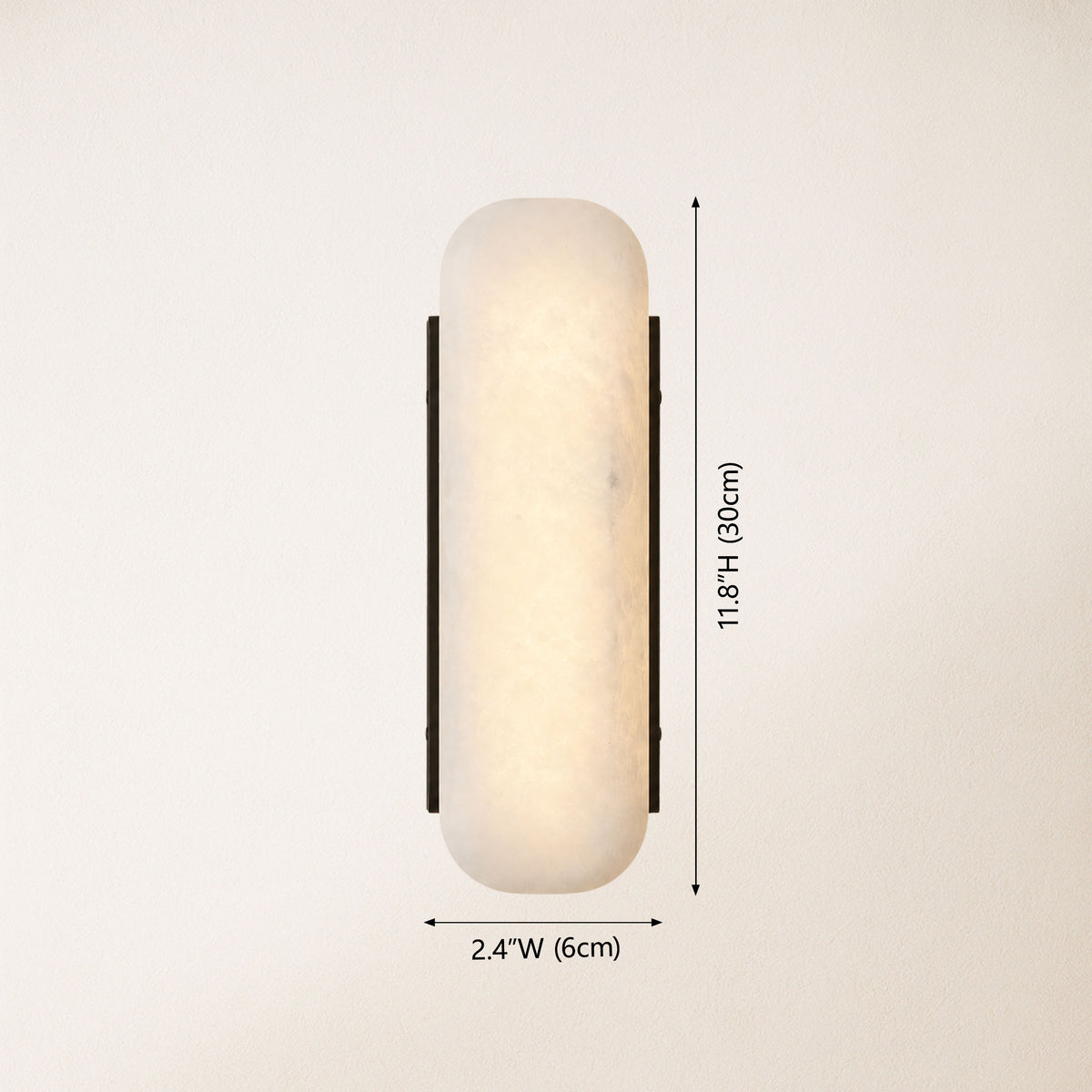 Valora Alabaster Capsule Wall Sconce