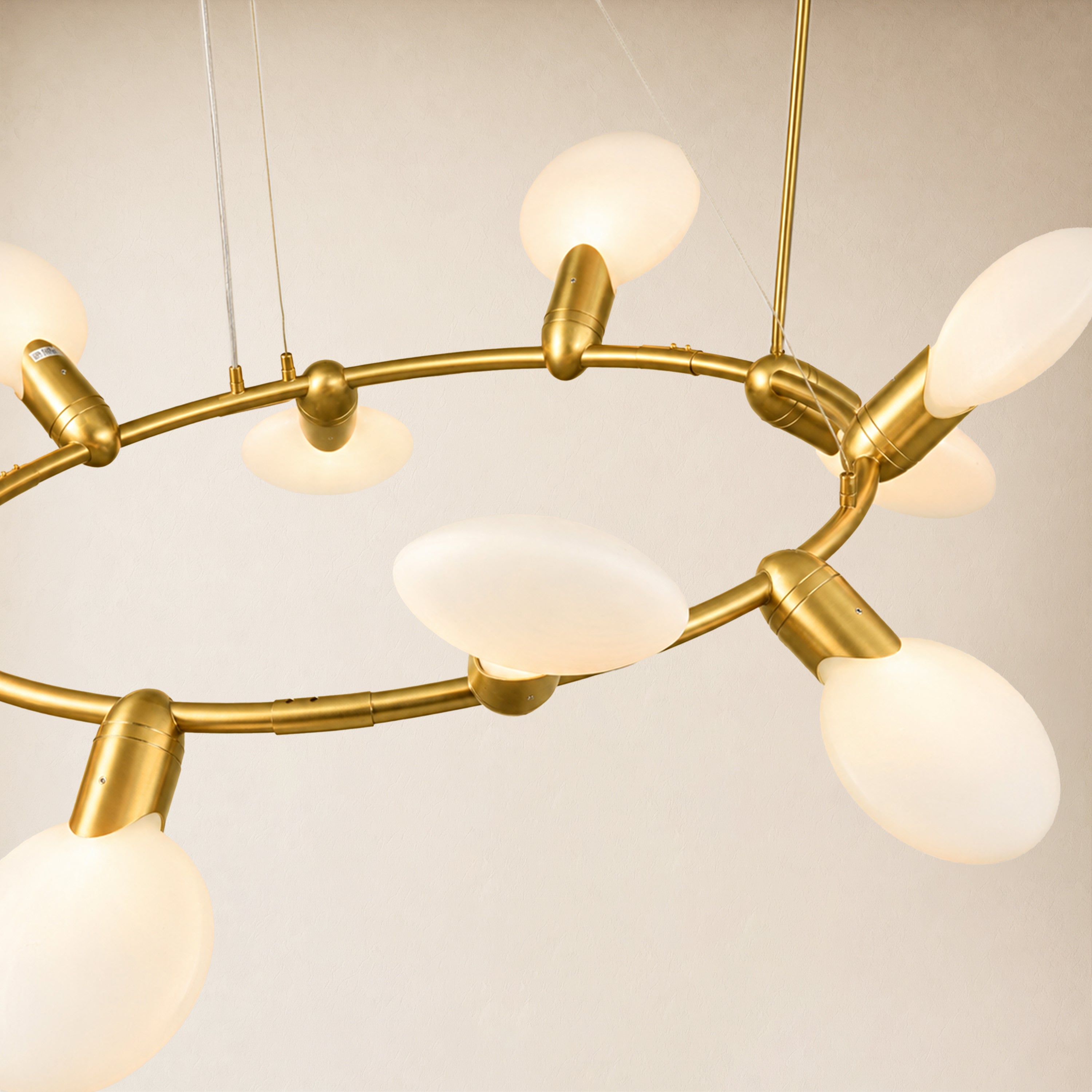 Calantha Petal Glass Round Chandelier 40"D