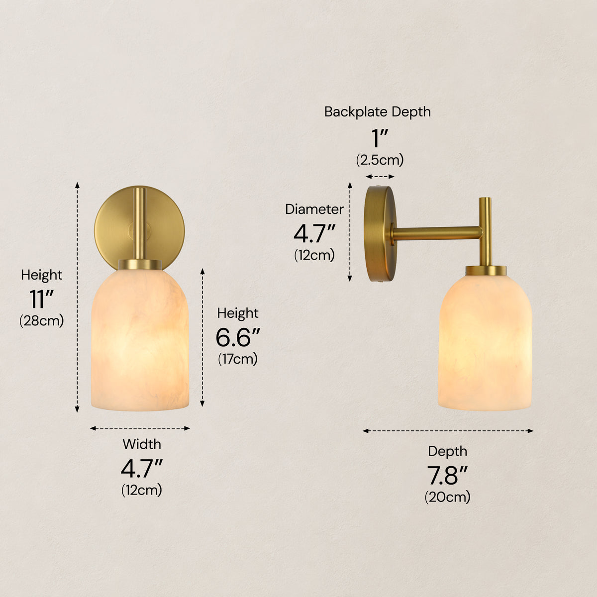 Serevina Resin Dome Wall Sconce 11"H
