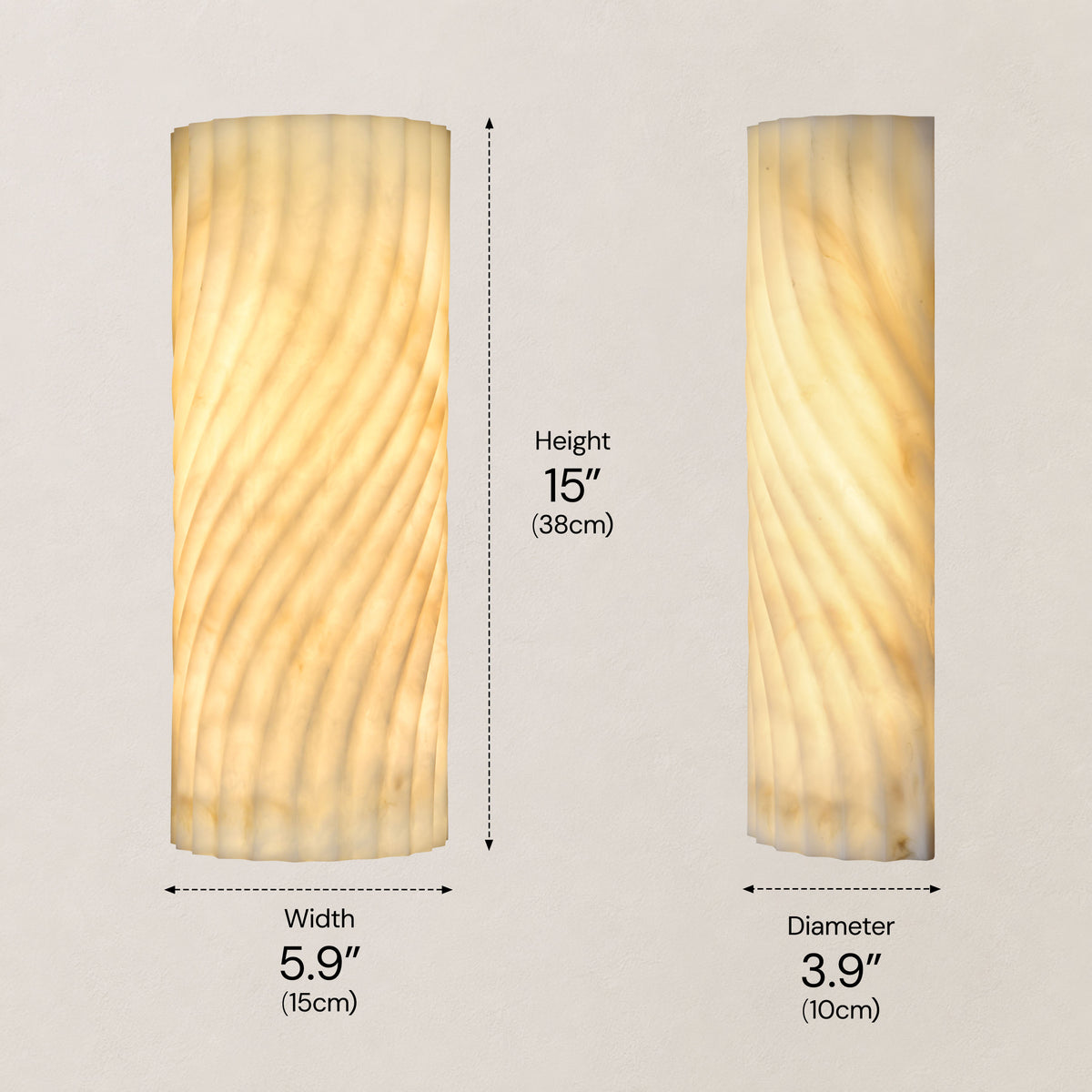 Serelle Resin Rippled Wall Sconce 15"H