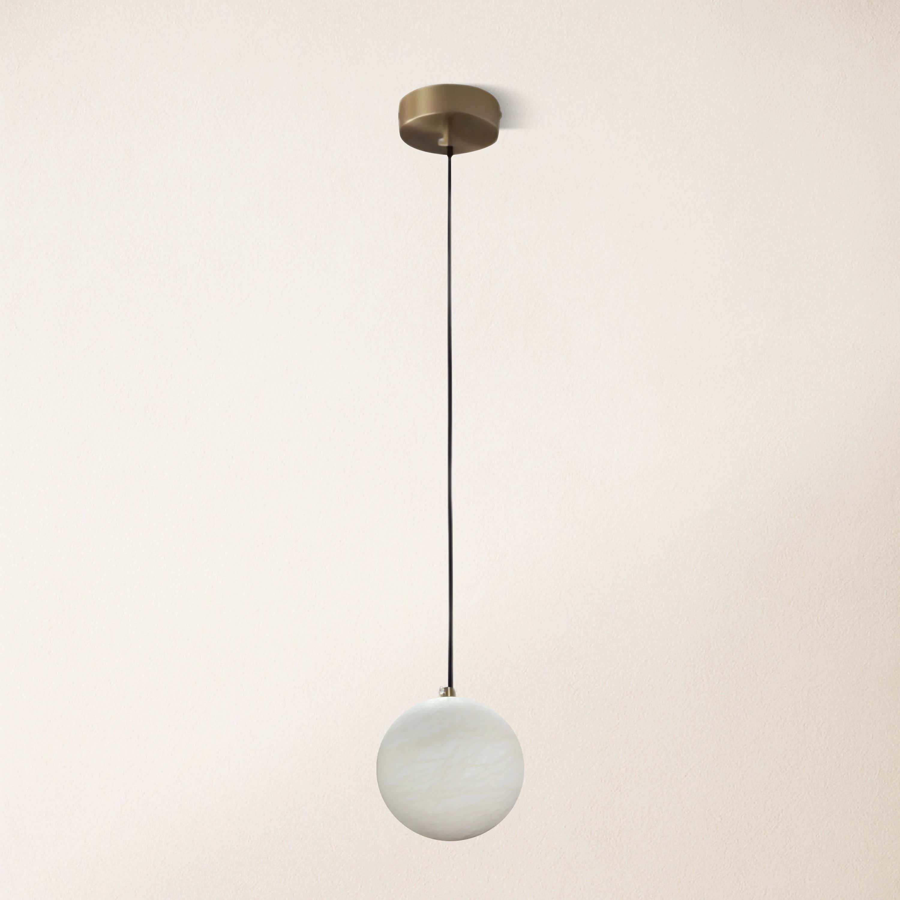 Nami Alabaster Global Ball Pendant Light 5"D
