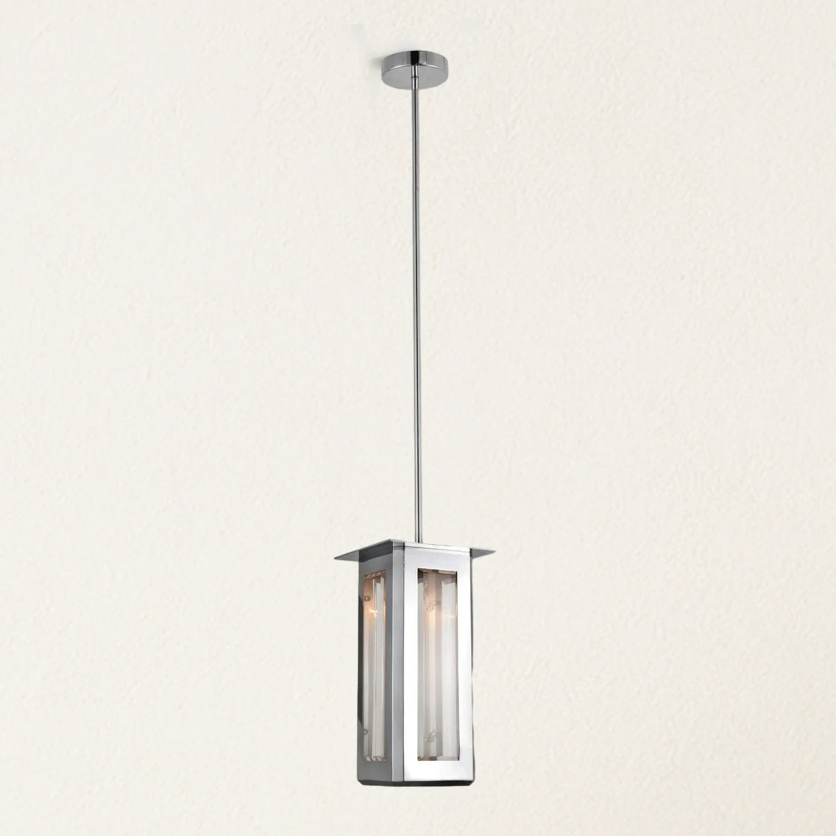 Baluster Rectangle Glass Pendant 7"W