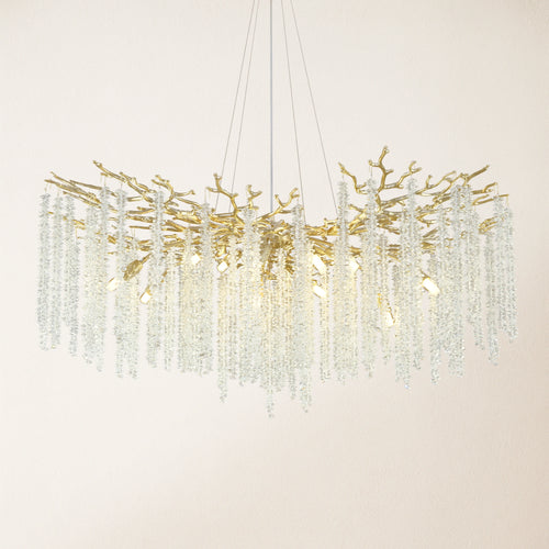 Snow Tree Branch Crystal Chandelier 40"D
