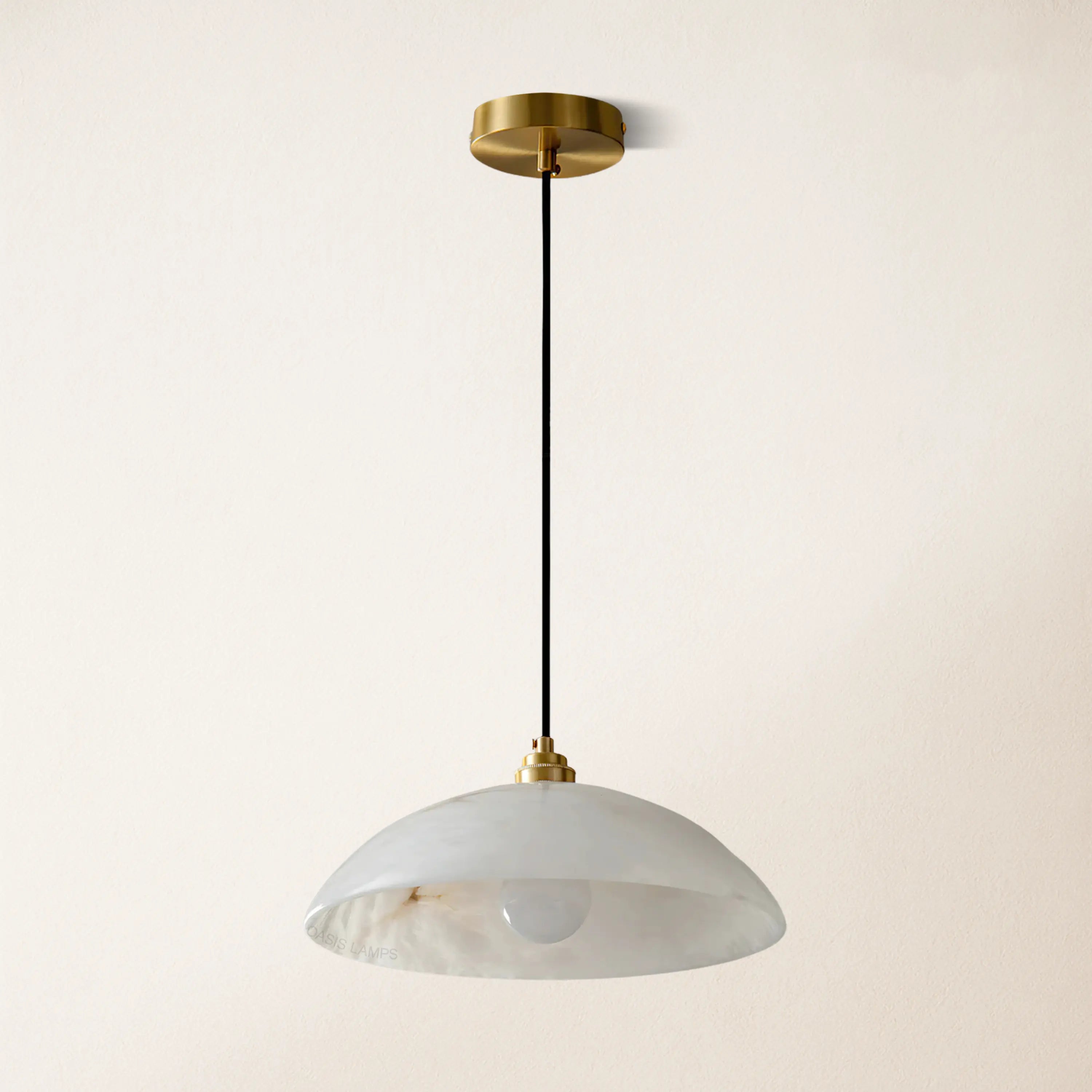 Dadaly Alabaster Modern Small Art Pendant 16"D