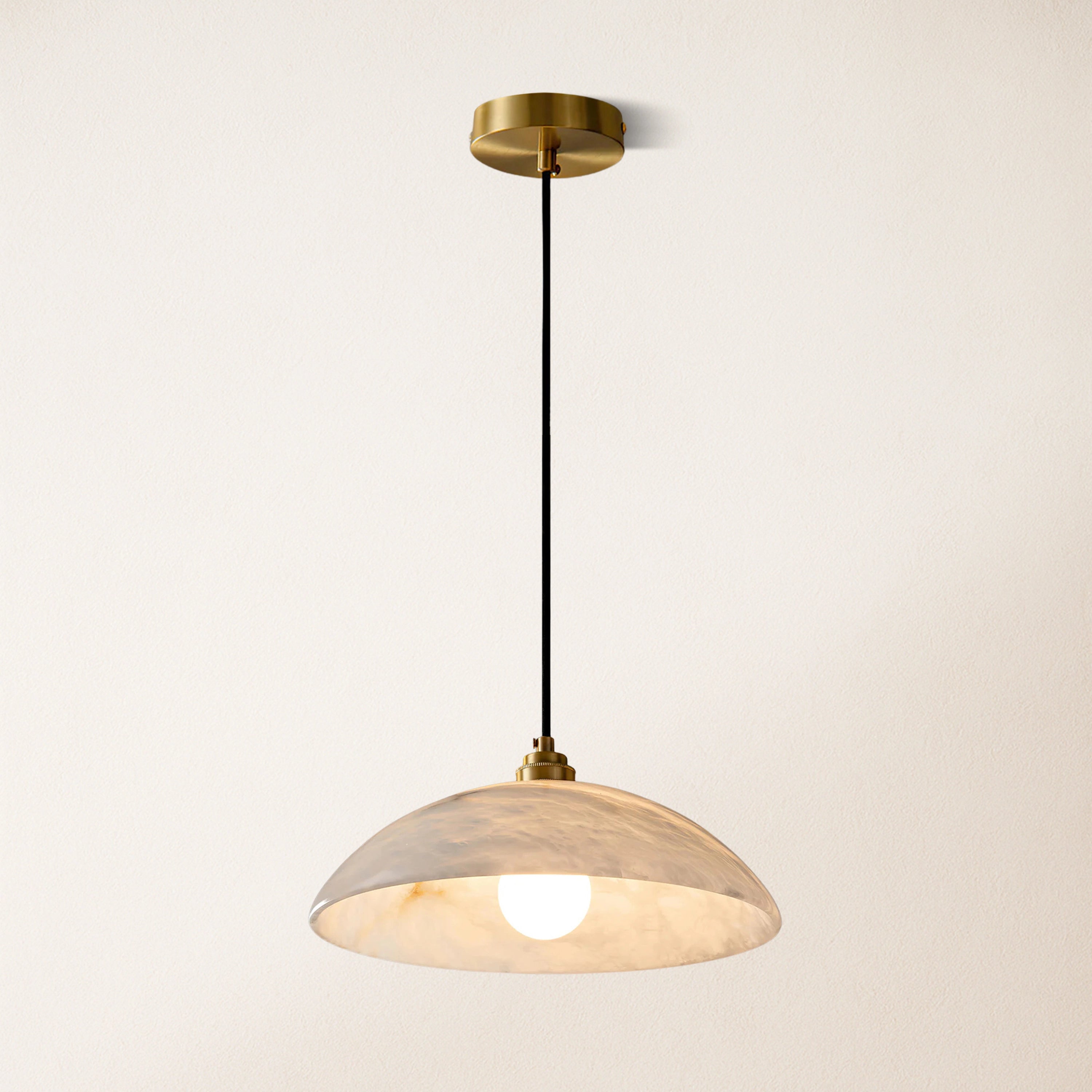 Dadaly Alabaster Modern Small Art Pendant 12"D