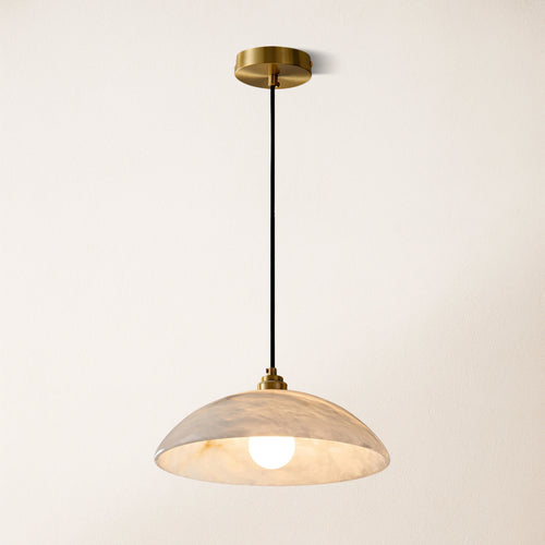 Dadaly Alabaster Modern Small Art Pendant 20"D