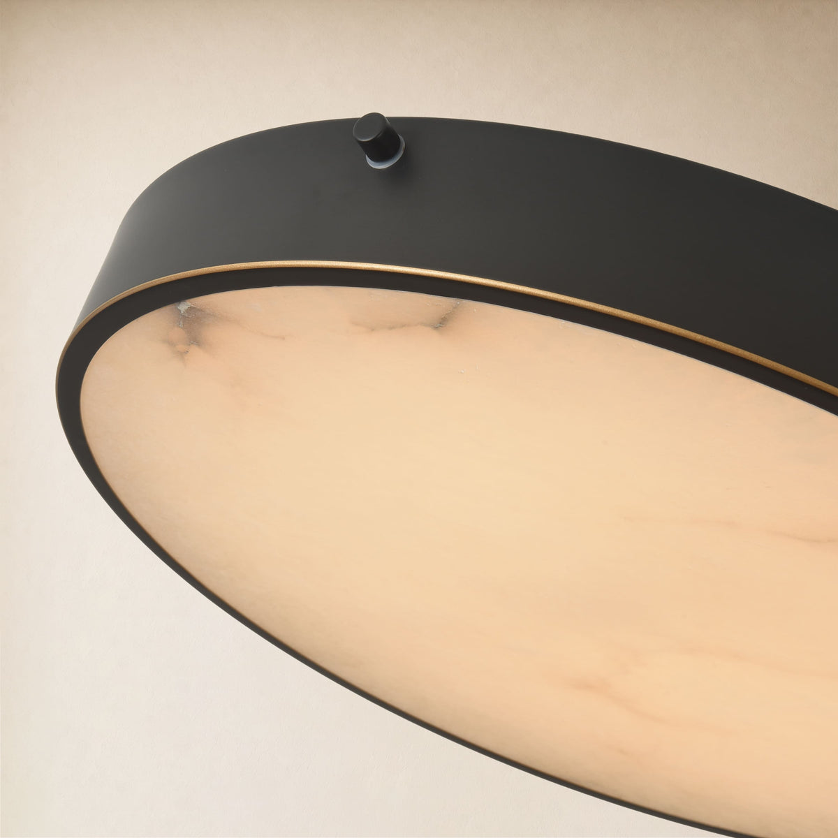 Roselyn Alabaster Round Flush Mount 16"D