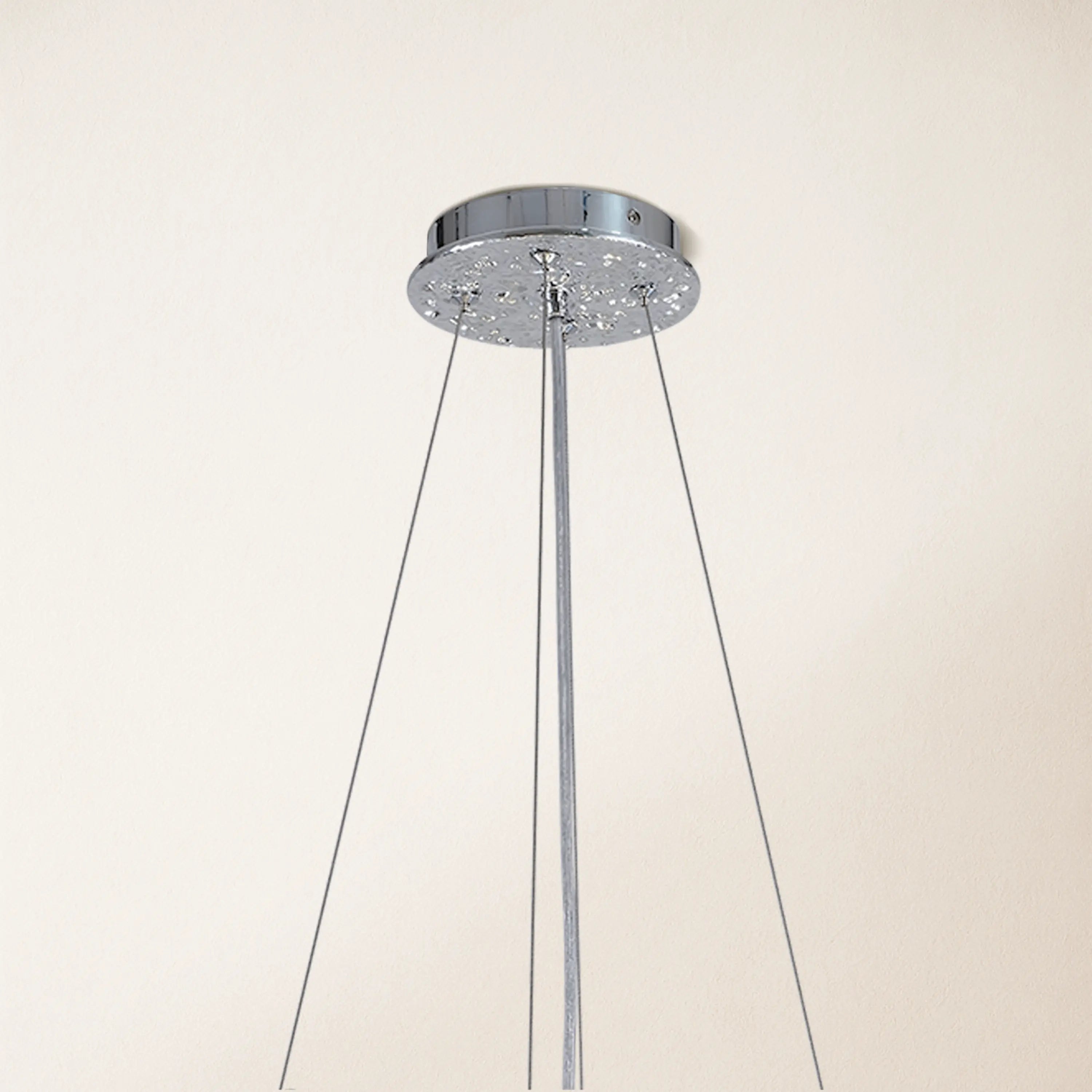 Frostleaf Crystal Cascade Branch Round Chandelier 40"